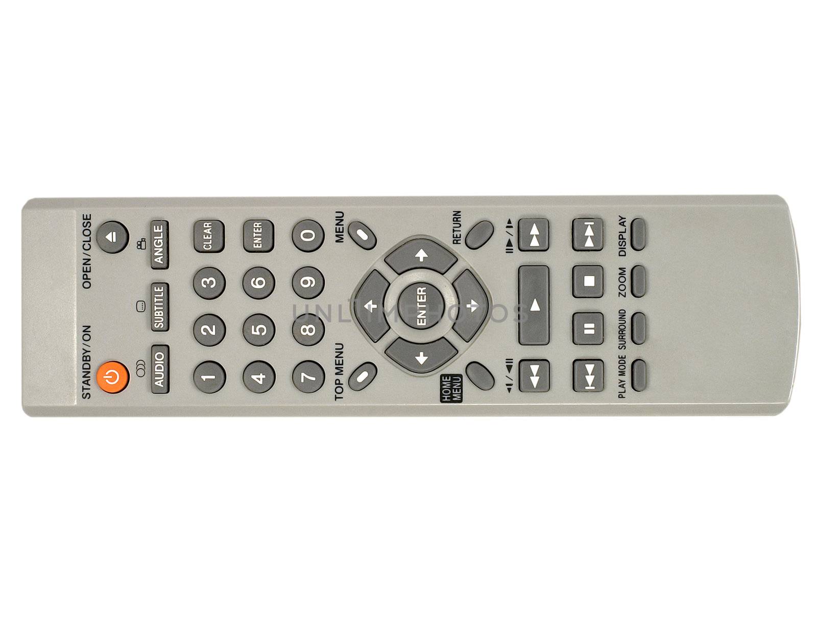 Remote control isolated on white background.