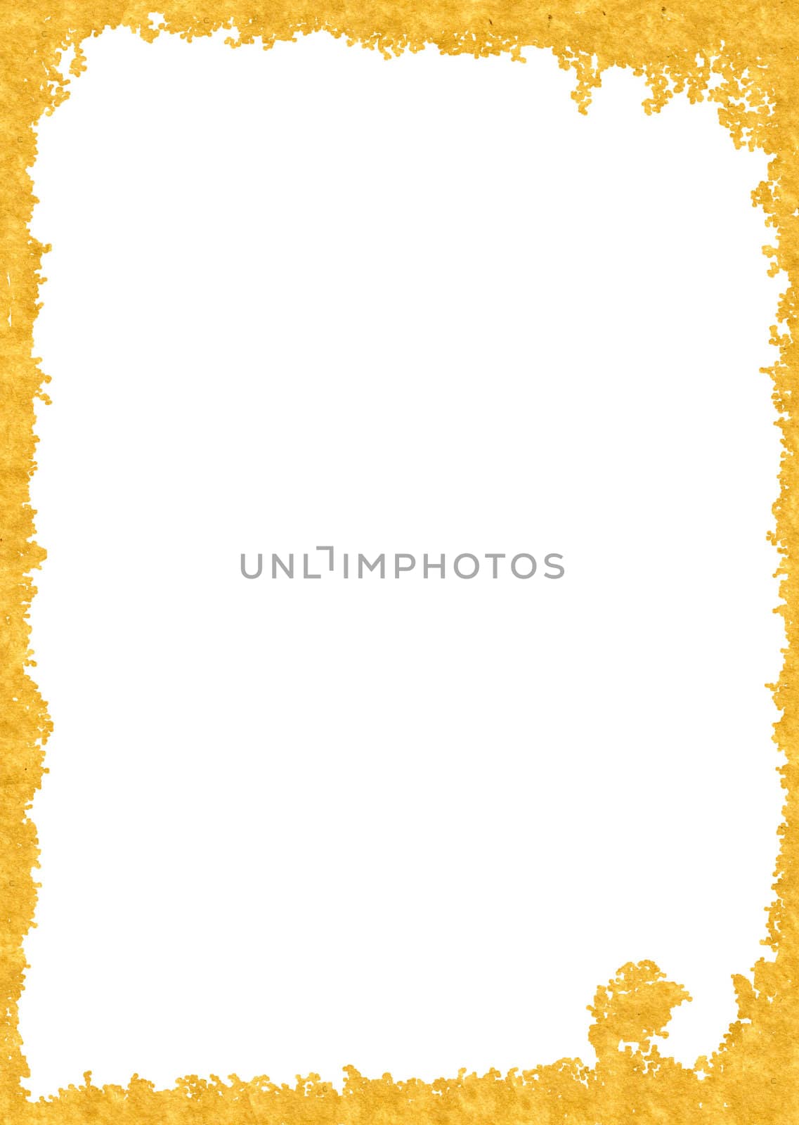 frame from old paper on white background
