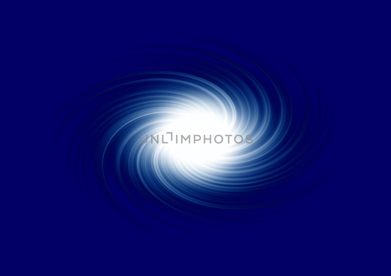 Mystical spiral (white turbulences on dark - a dark blue background in the form of a galaxy)