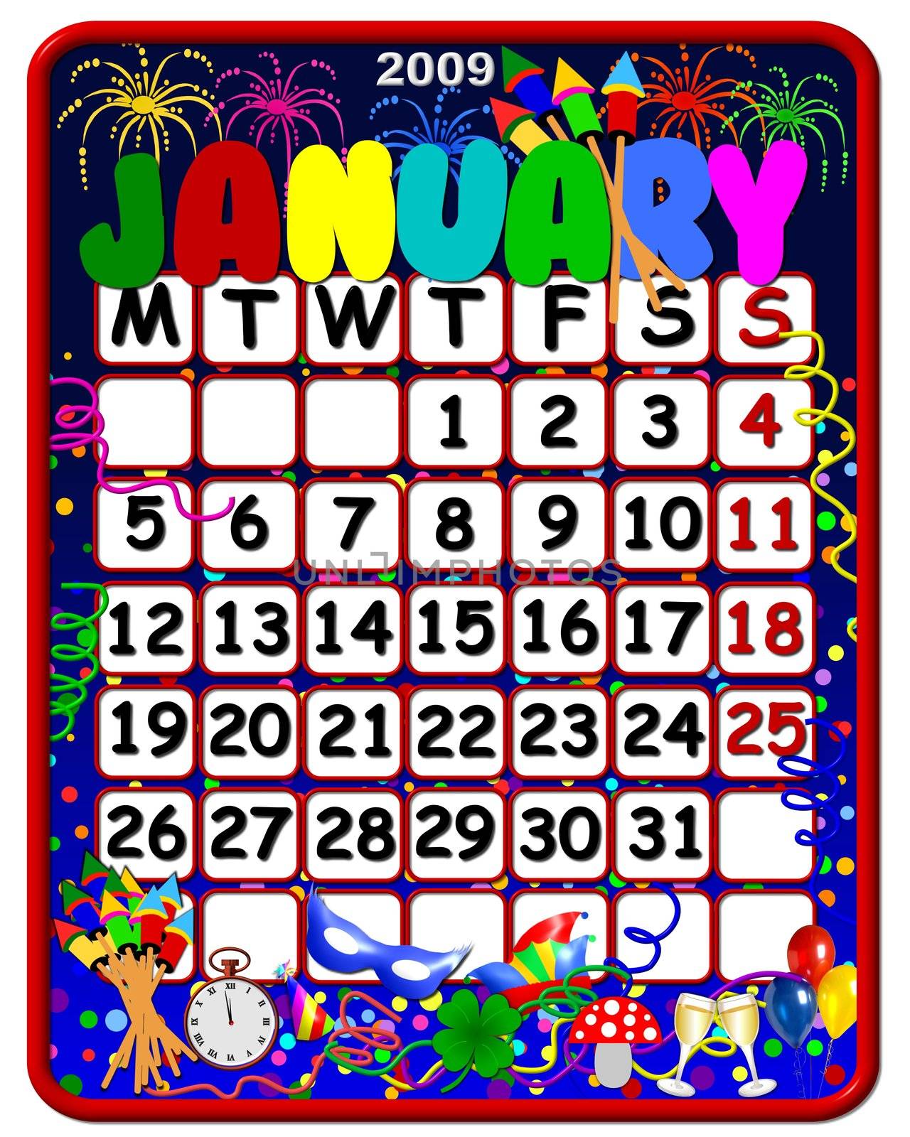 funny calendar january 2009