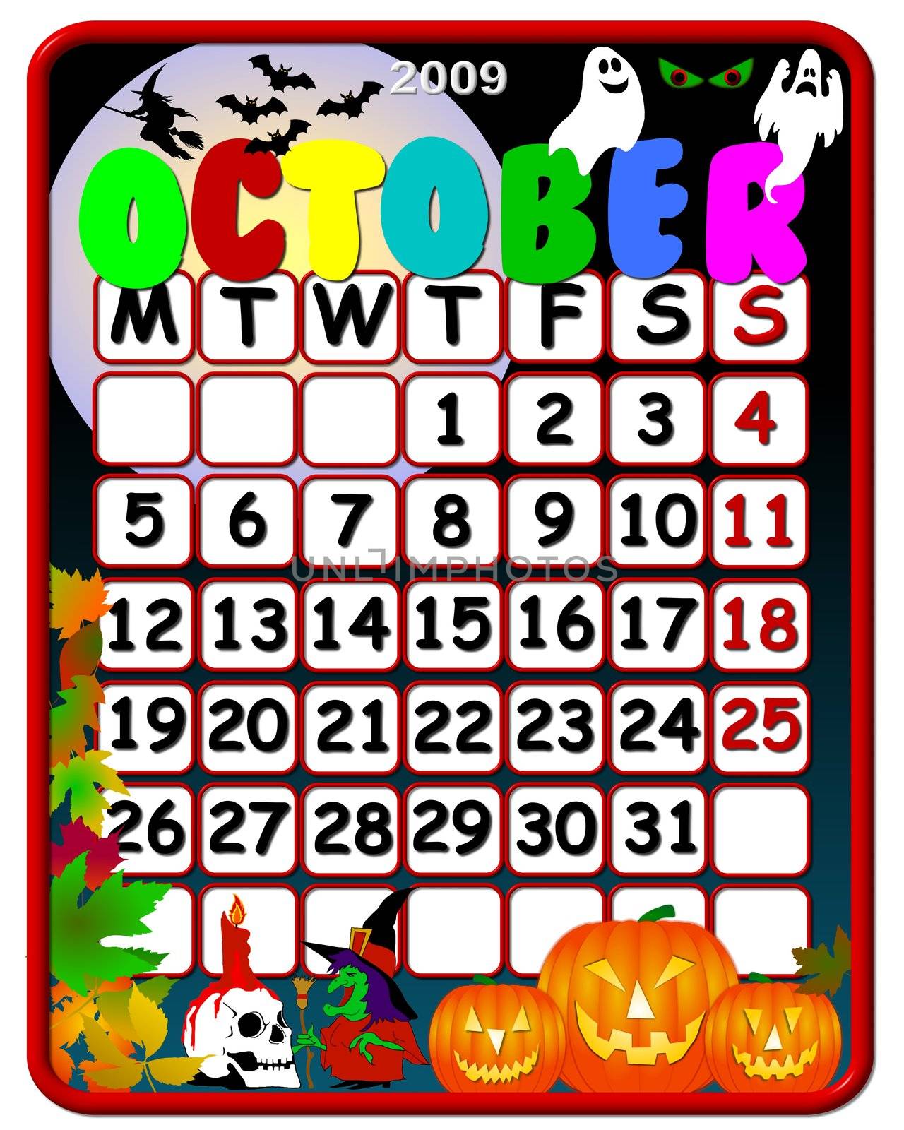 funny calendar october 2009 by peromarketing