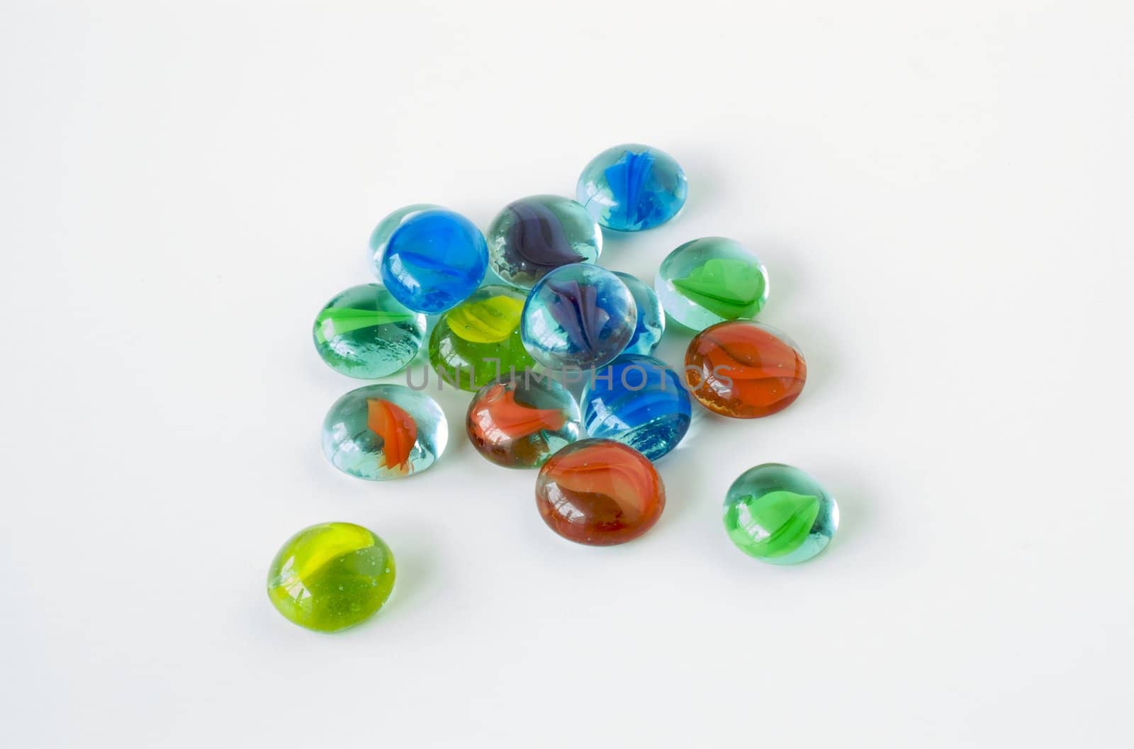 Flat Marbles used in board game. 