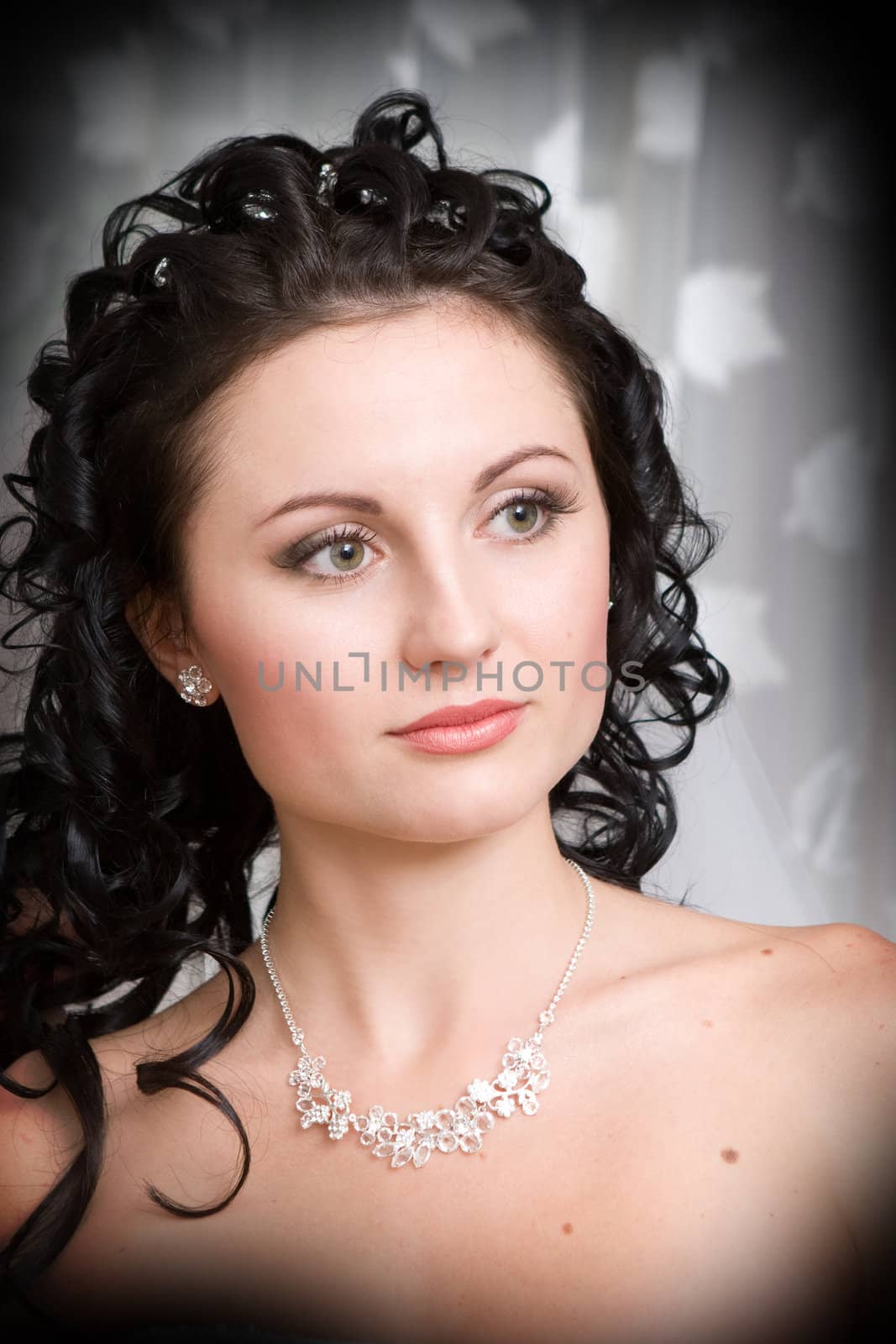 portrait of the beautiful brunette by vsurkov