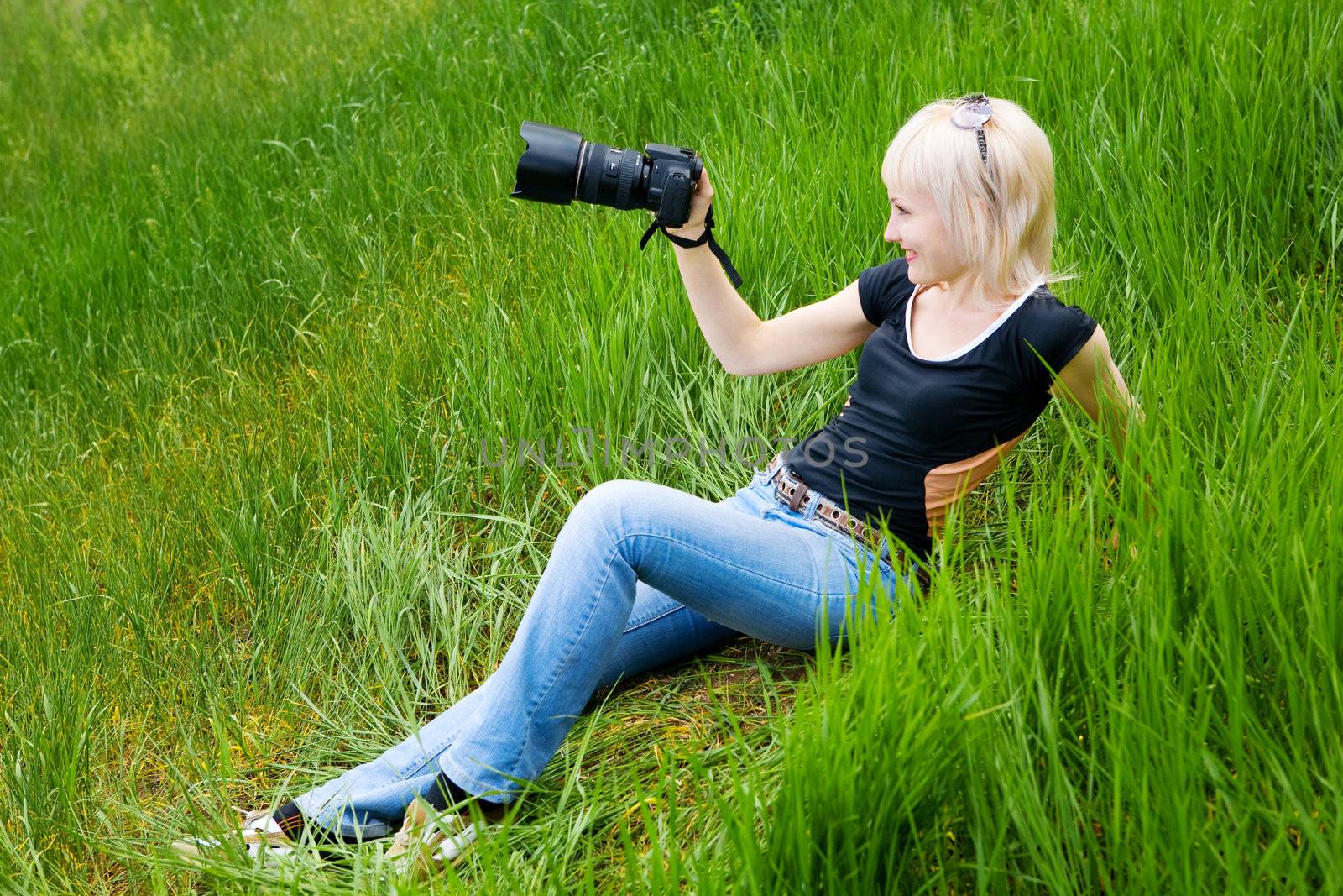 young photographer with camera