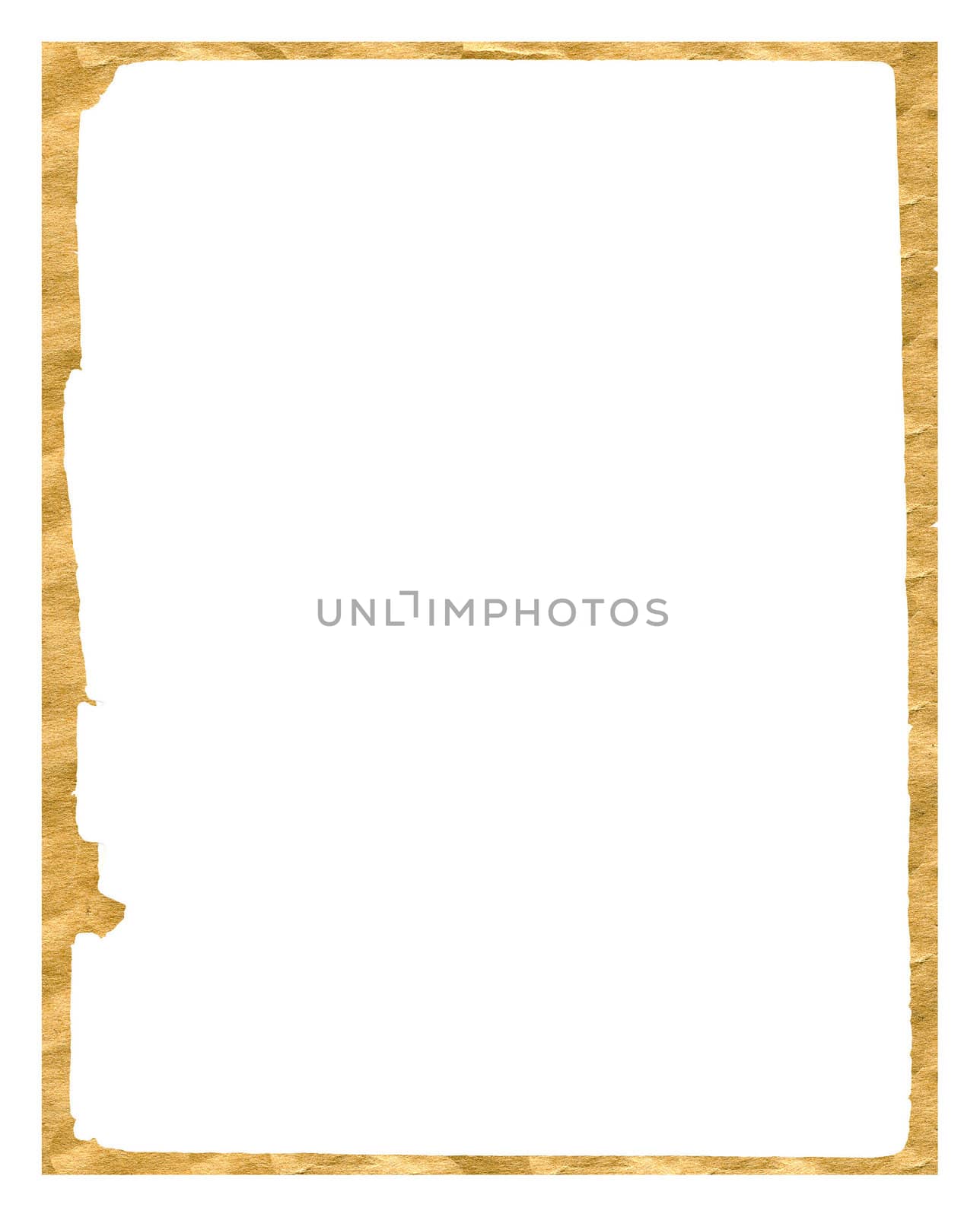 frame from old paper on white background