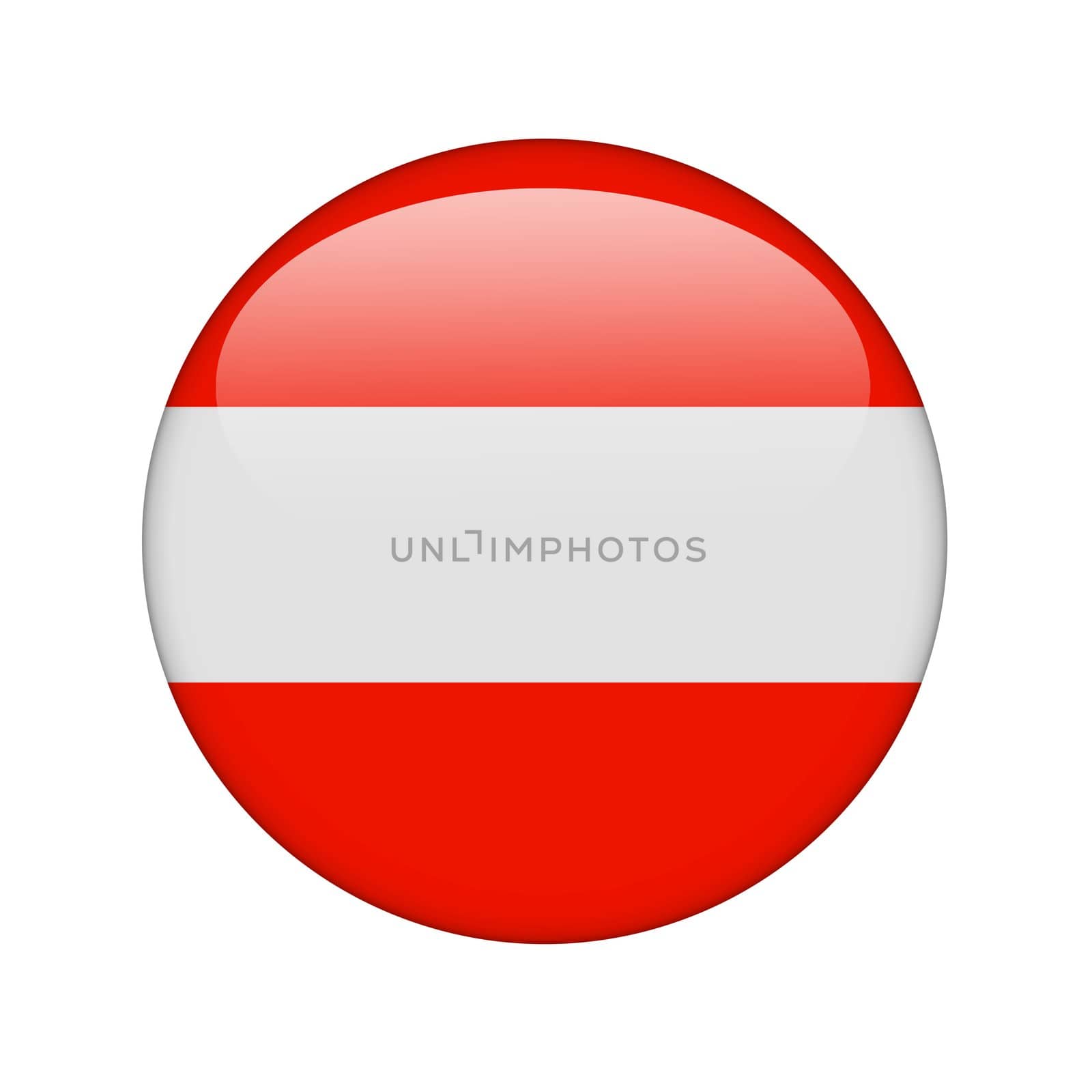 The Austrian flag in the form of a glossy icon.