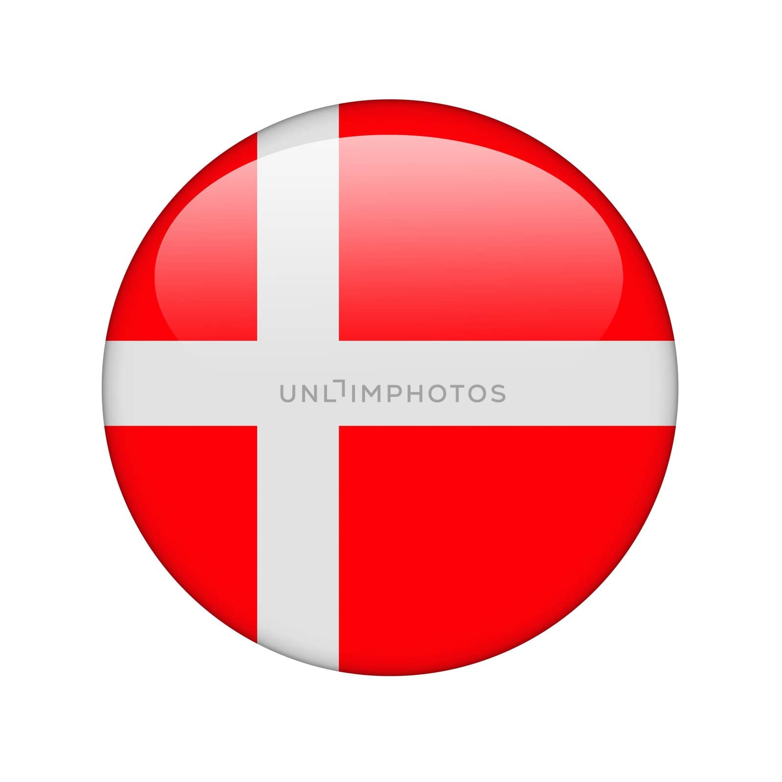 The Danish flag in the form of a glossy icon.