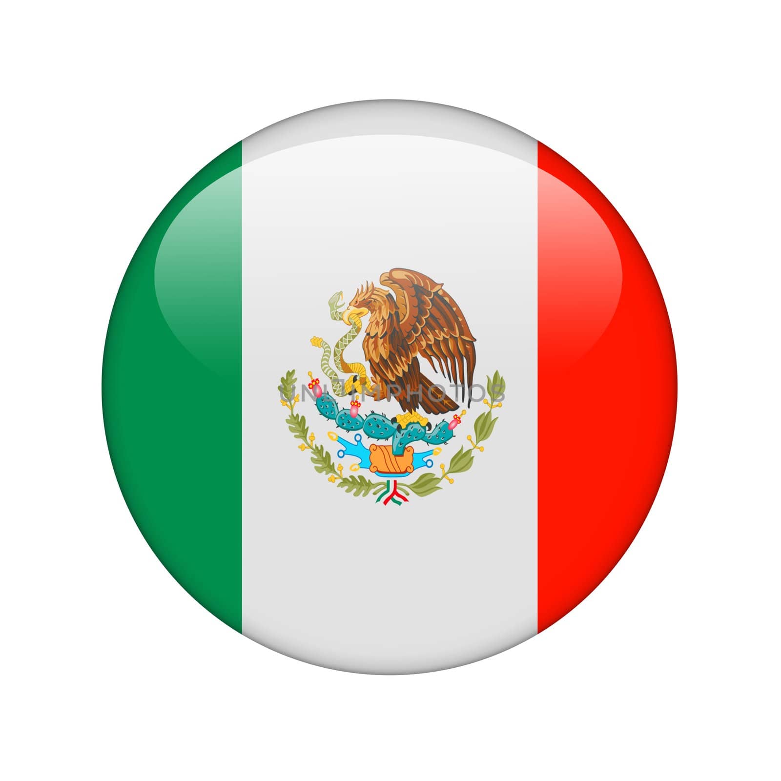 The Mexican flag in the form of a glossy icon.