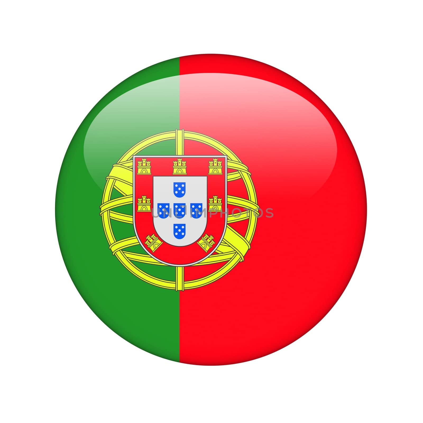 The Portuguese flag in the form of a glossy icon.
