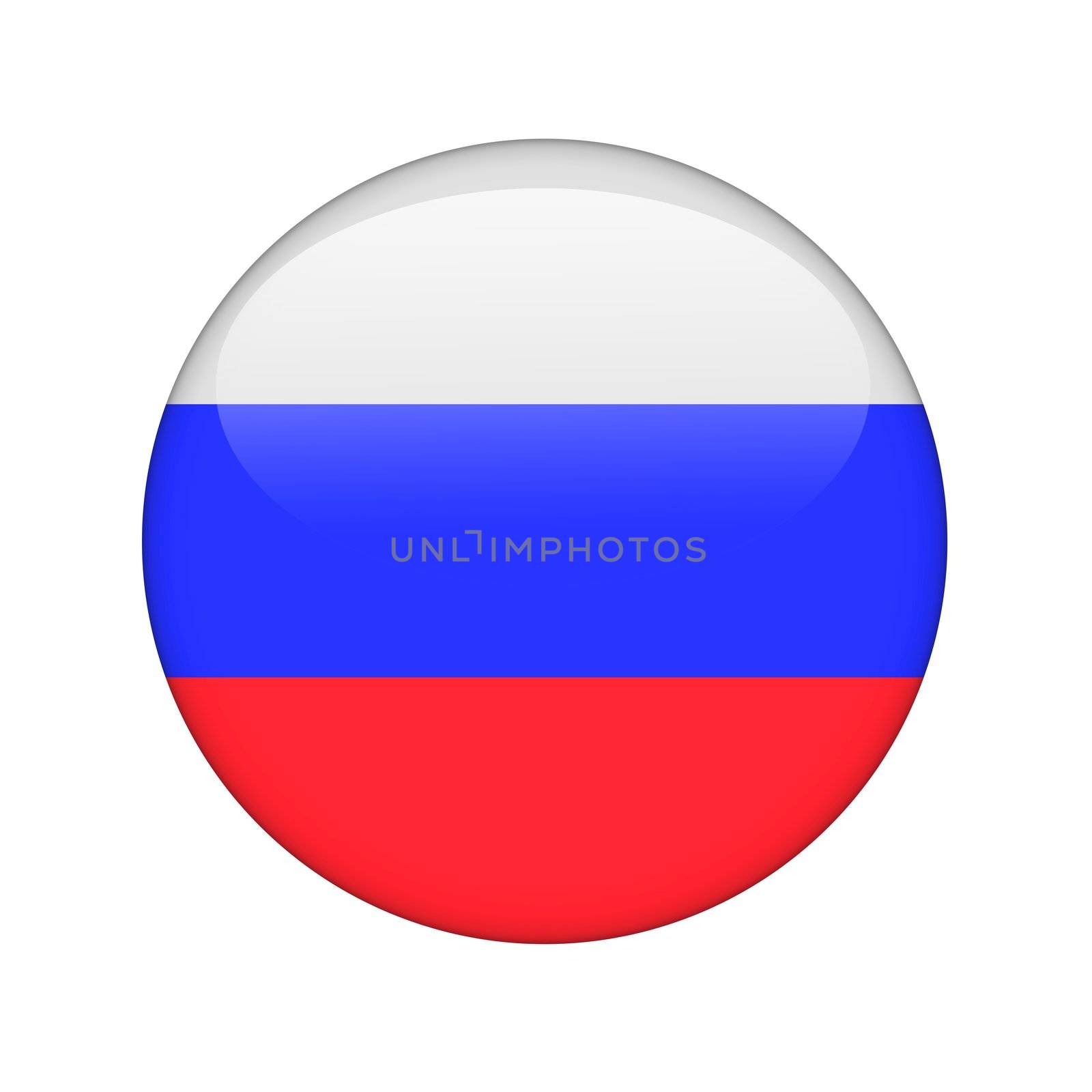 The Russian flag in the form of a glossy icon.