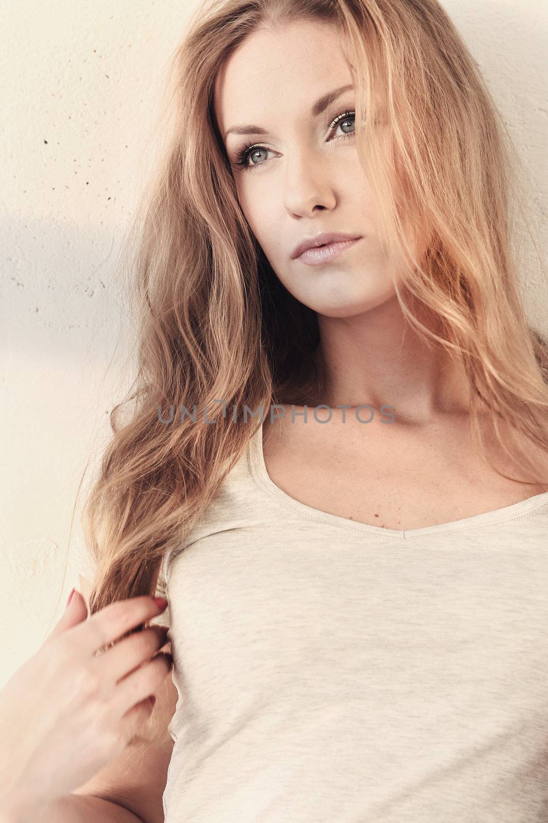 Very beautiful girl with natural beauty by robert_przybysz