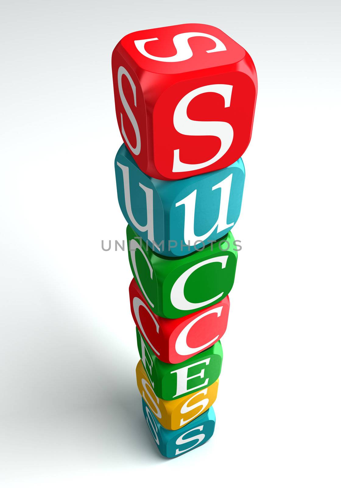 success 3d buzzword on white background