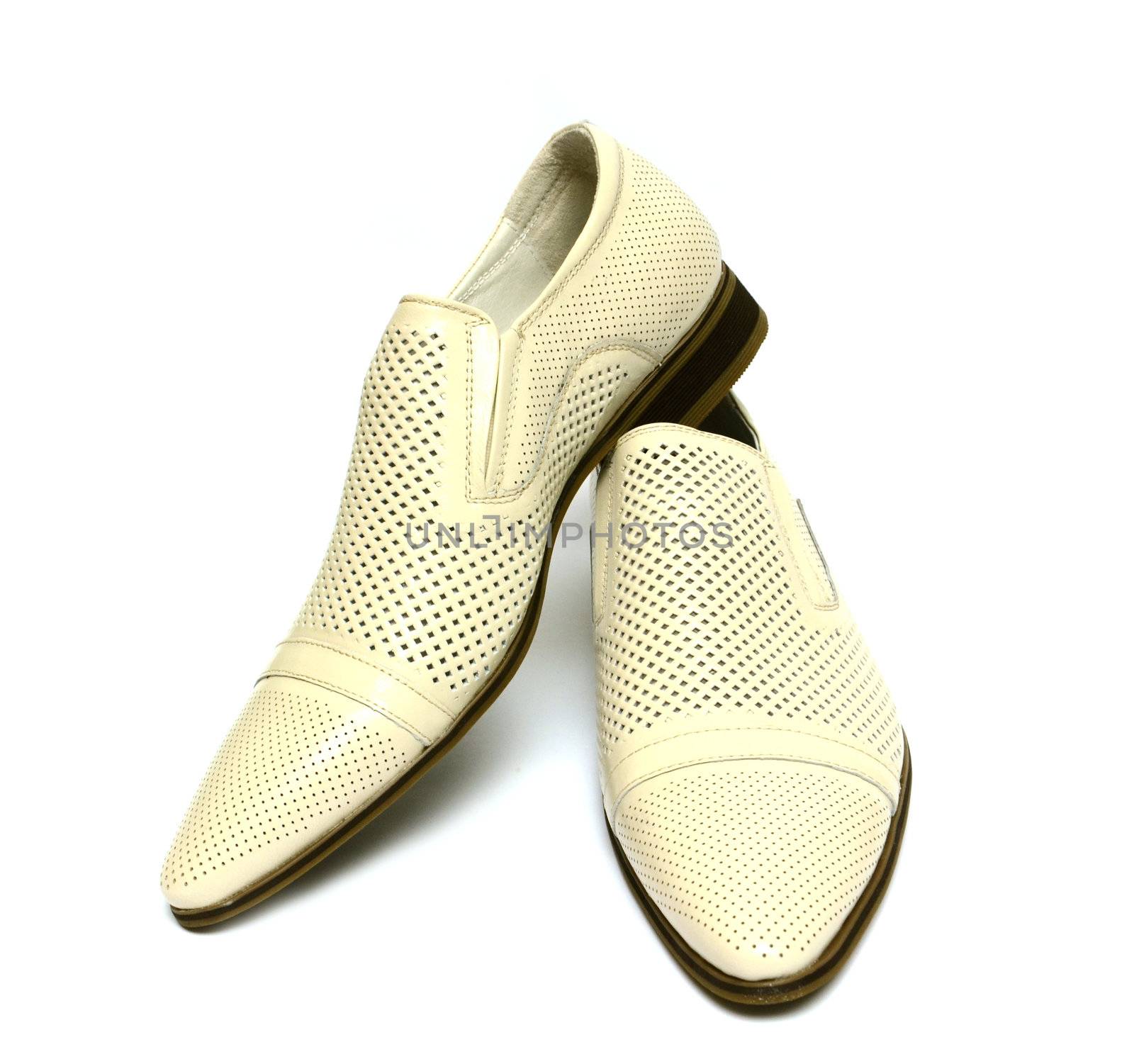 Man's shoes  on white background