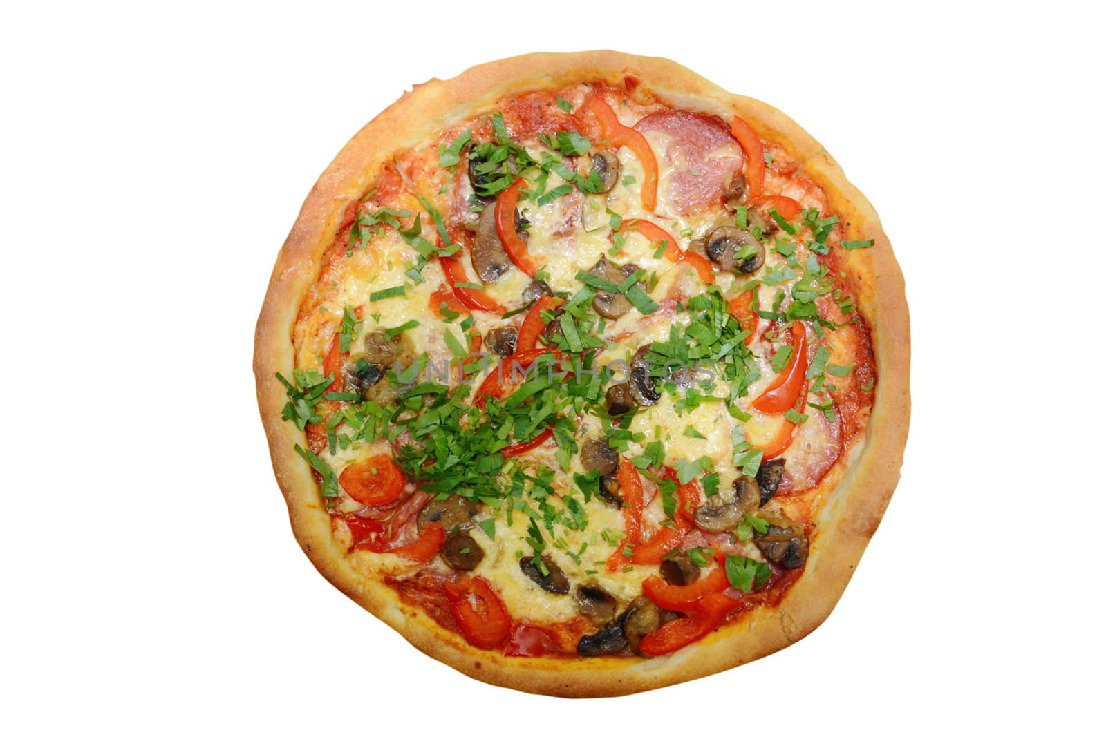 Italian Pizza isolated on white background