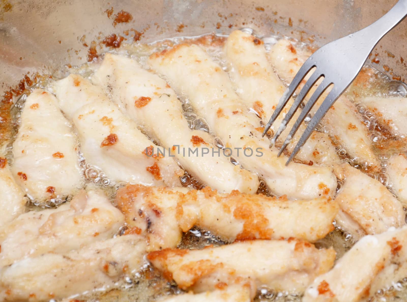 fried meat in a skillet