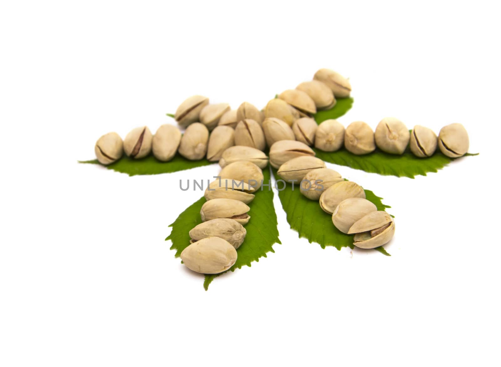 Pistachio nuts Isolated on a white background