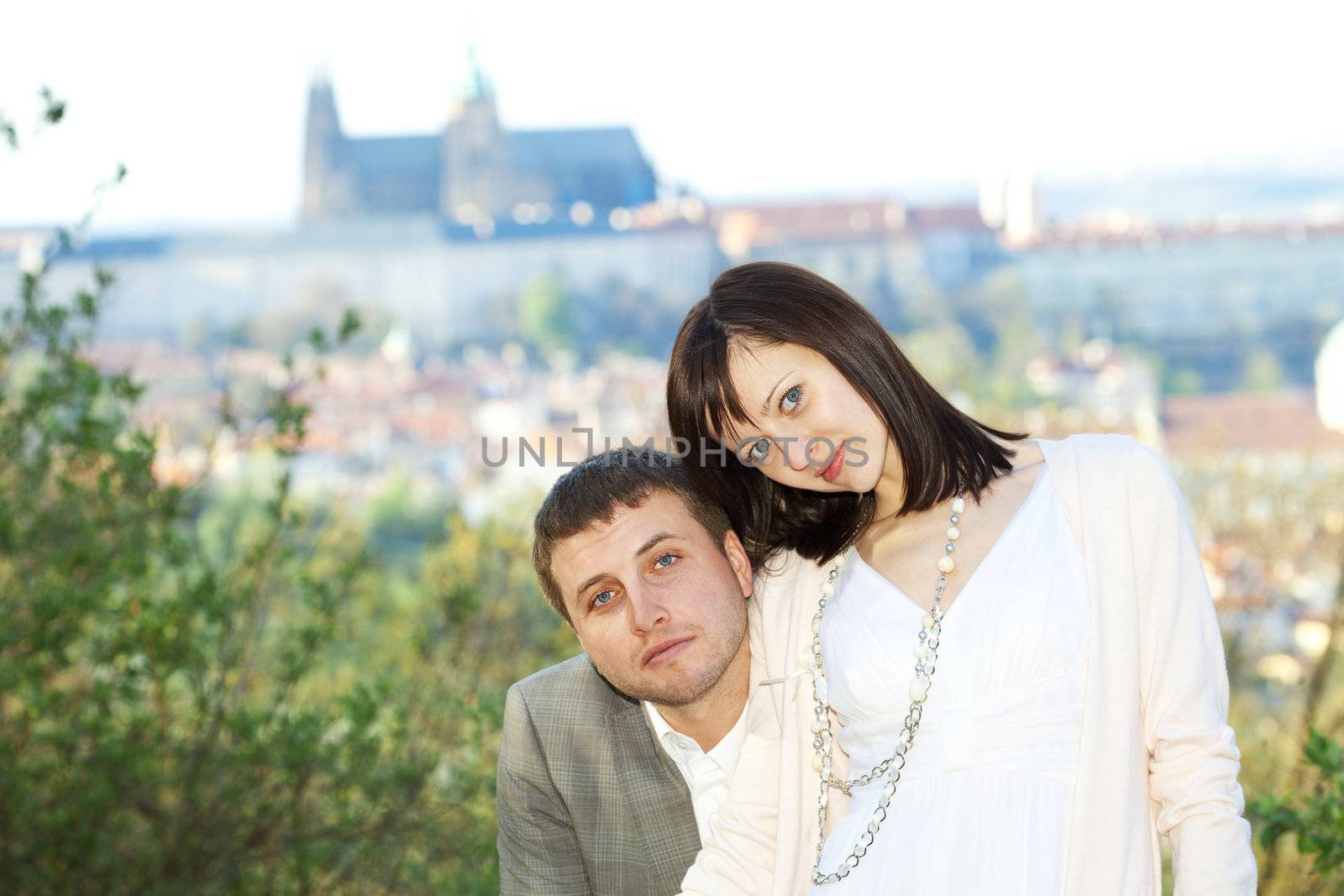 just  married  against the background of Prague by jannyjus