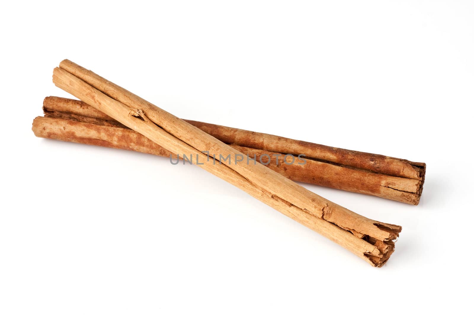 Cinnamon sticks isolated on white background