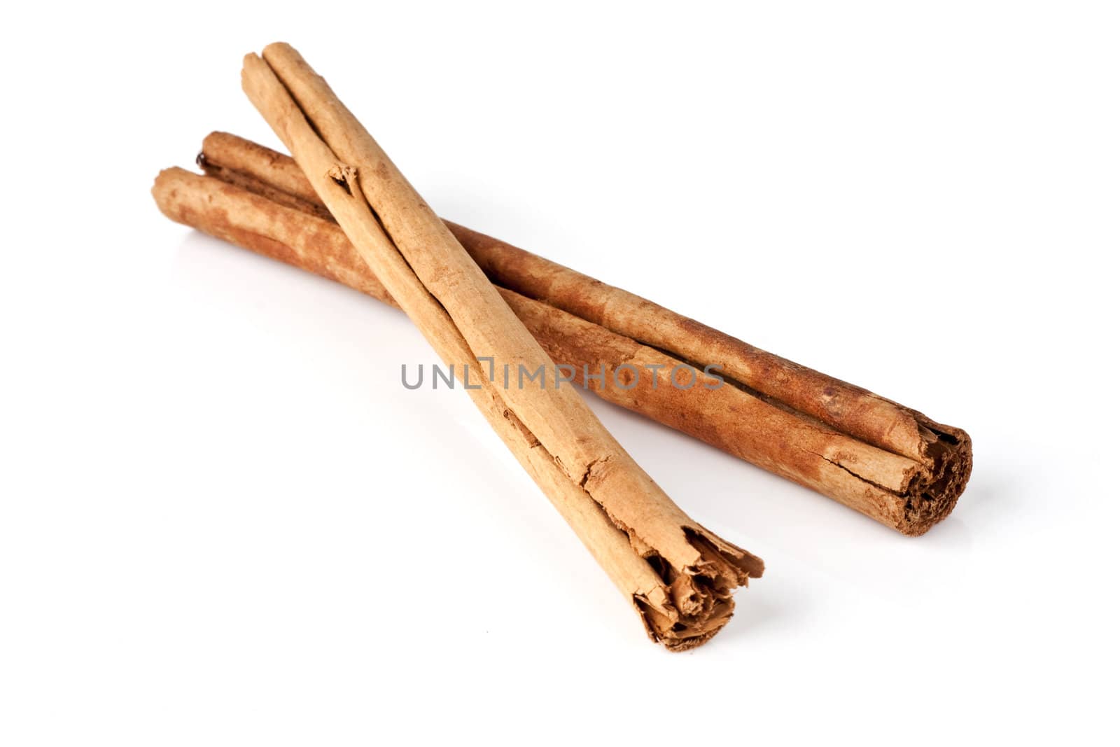 Cinnamon sticks isolated on white background