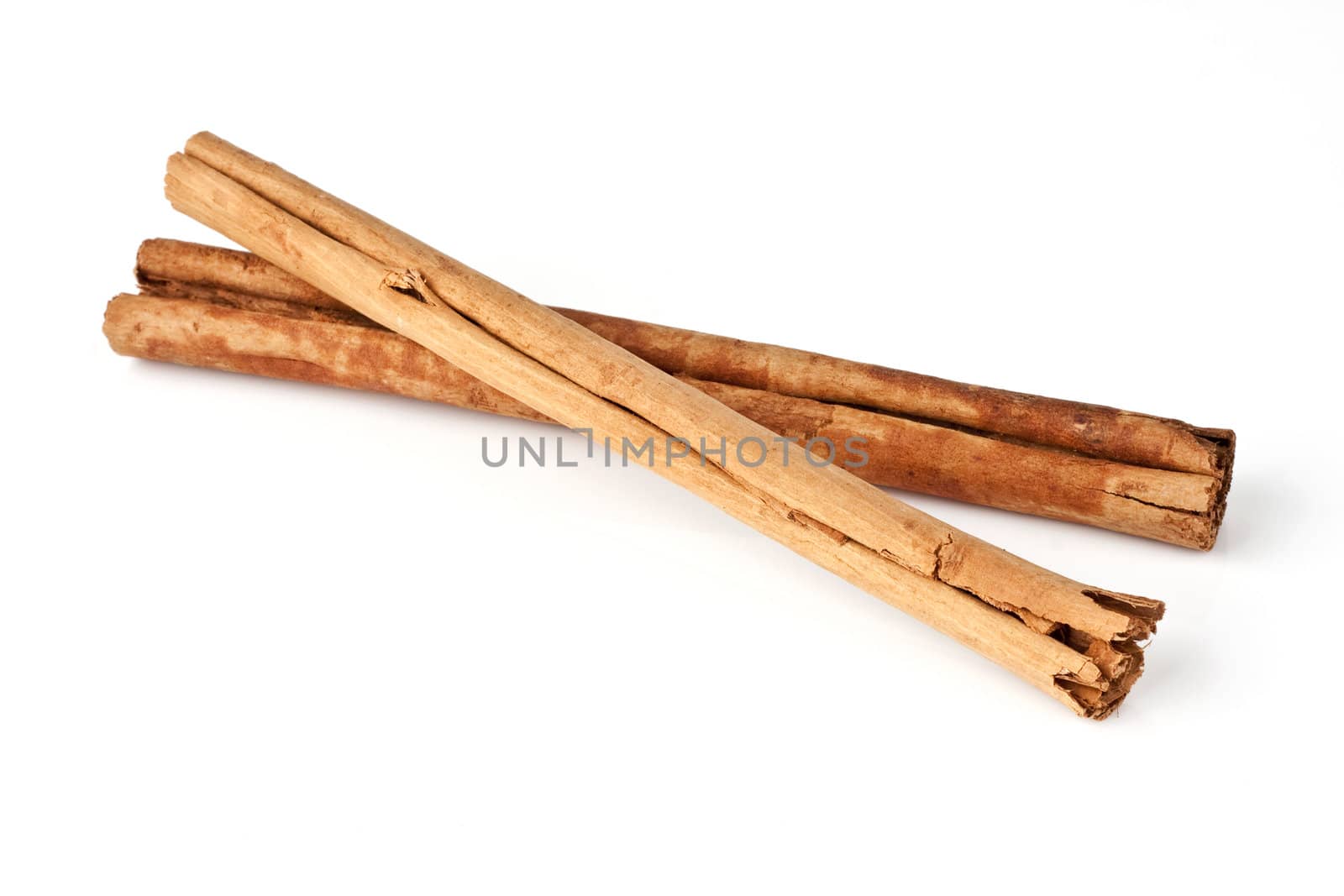 Cinnamon sticks isolated on white background