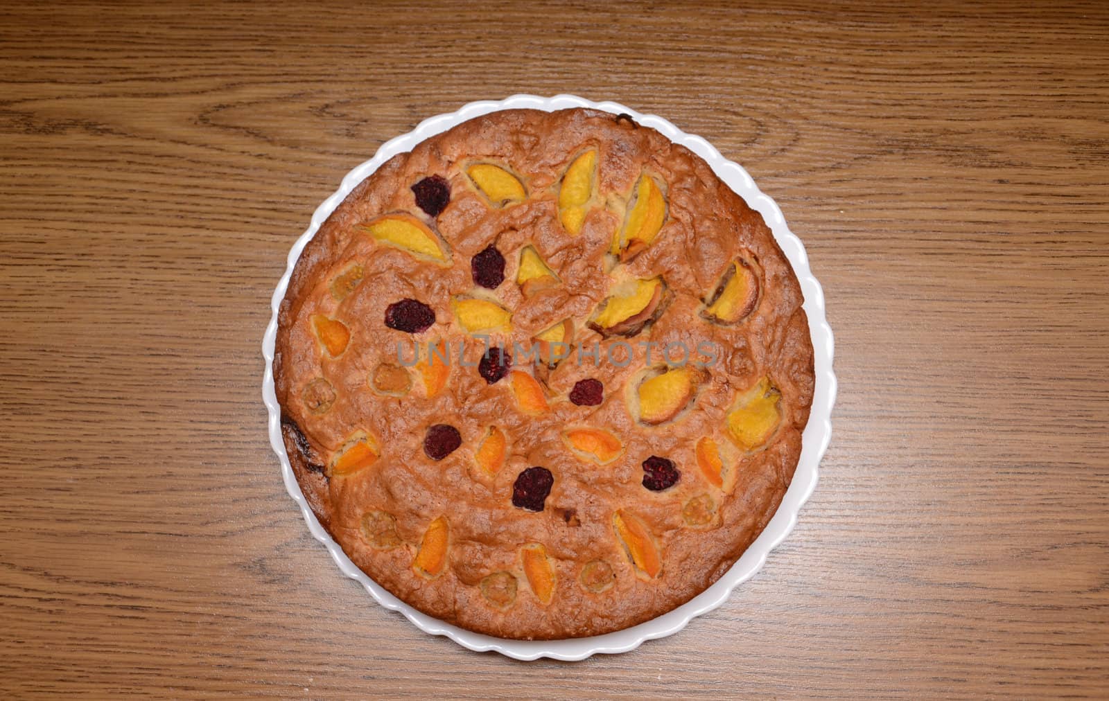 blueberry pie with orange and apricot