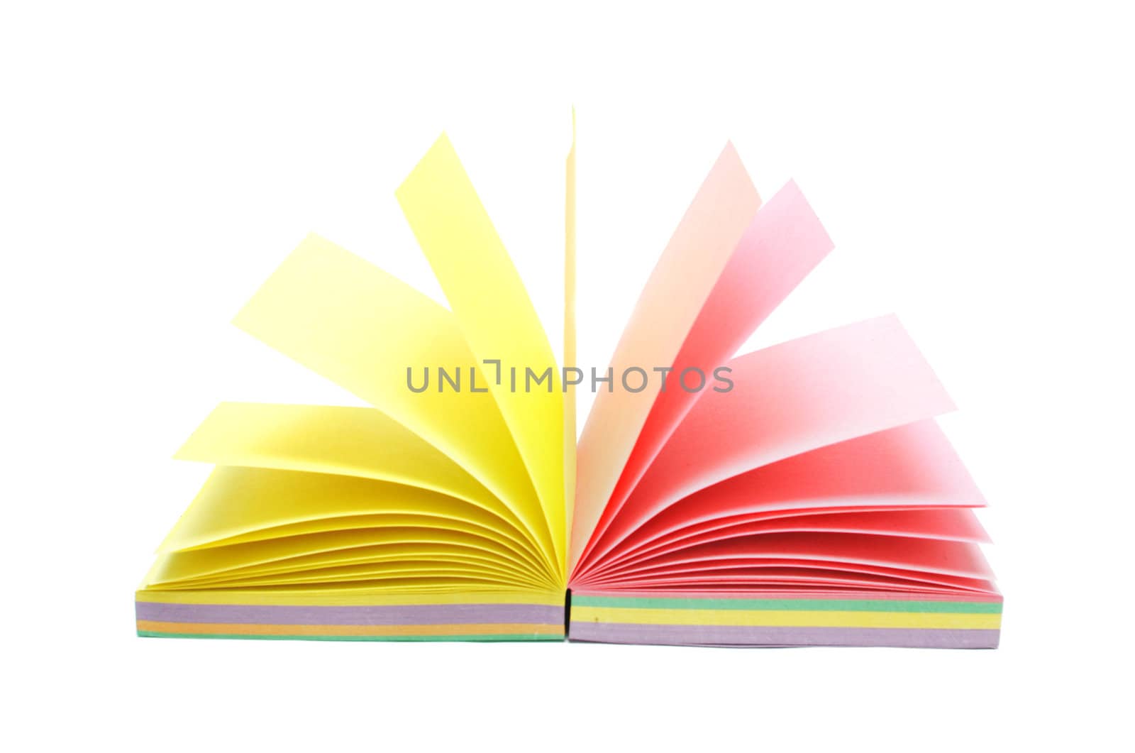 color notebook isolated over white