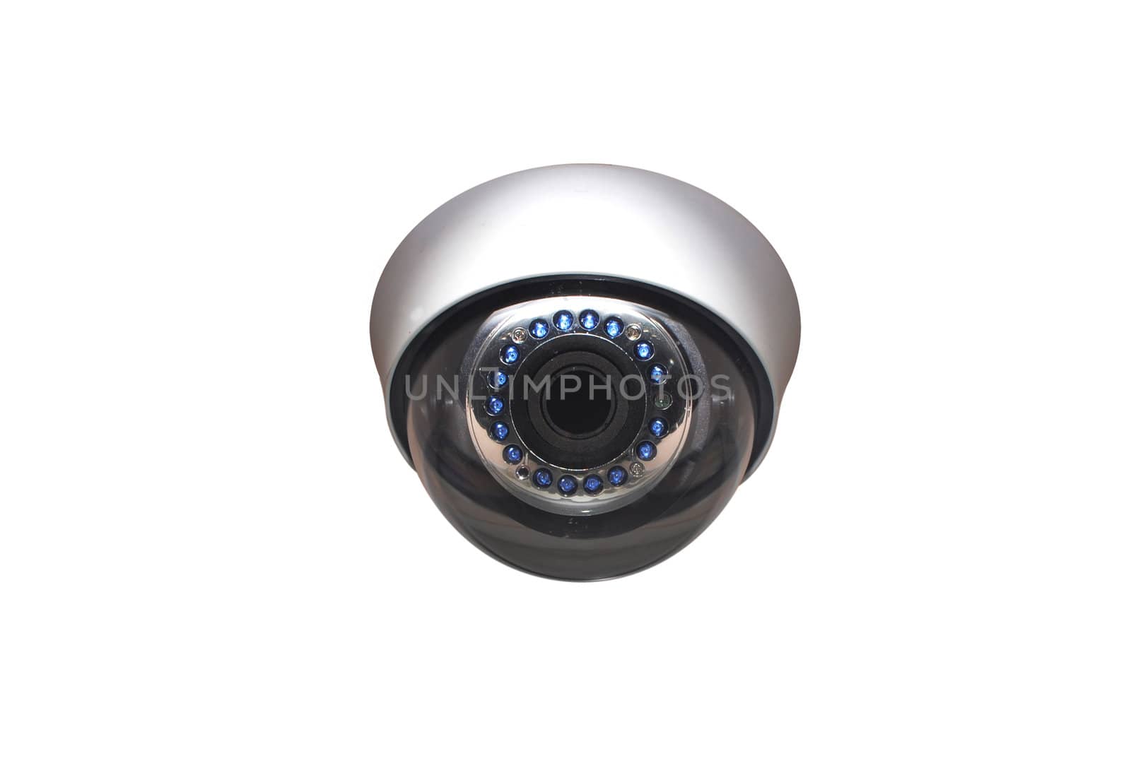 security camera on white background