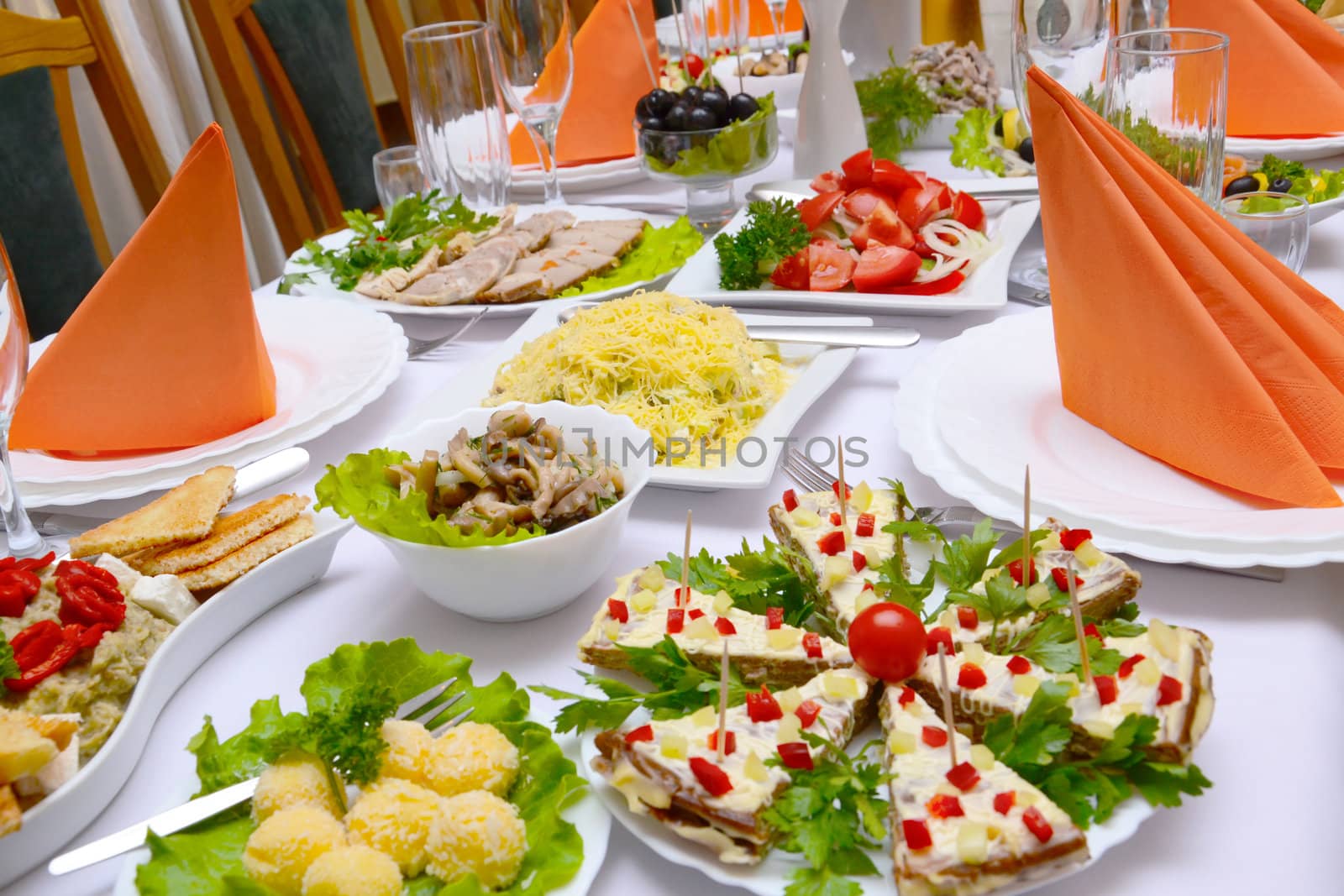 Tasty food - Banquet in the restaurant