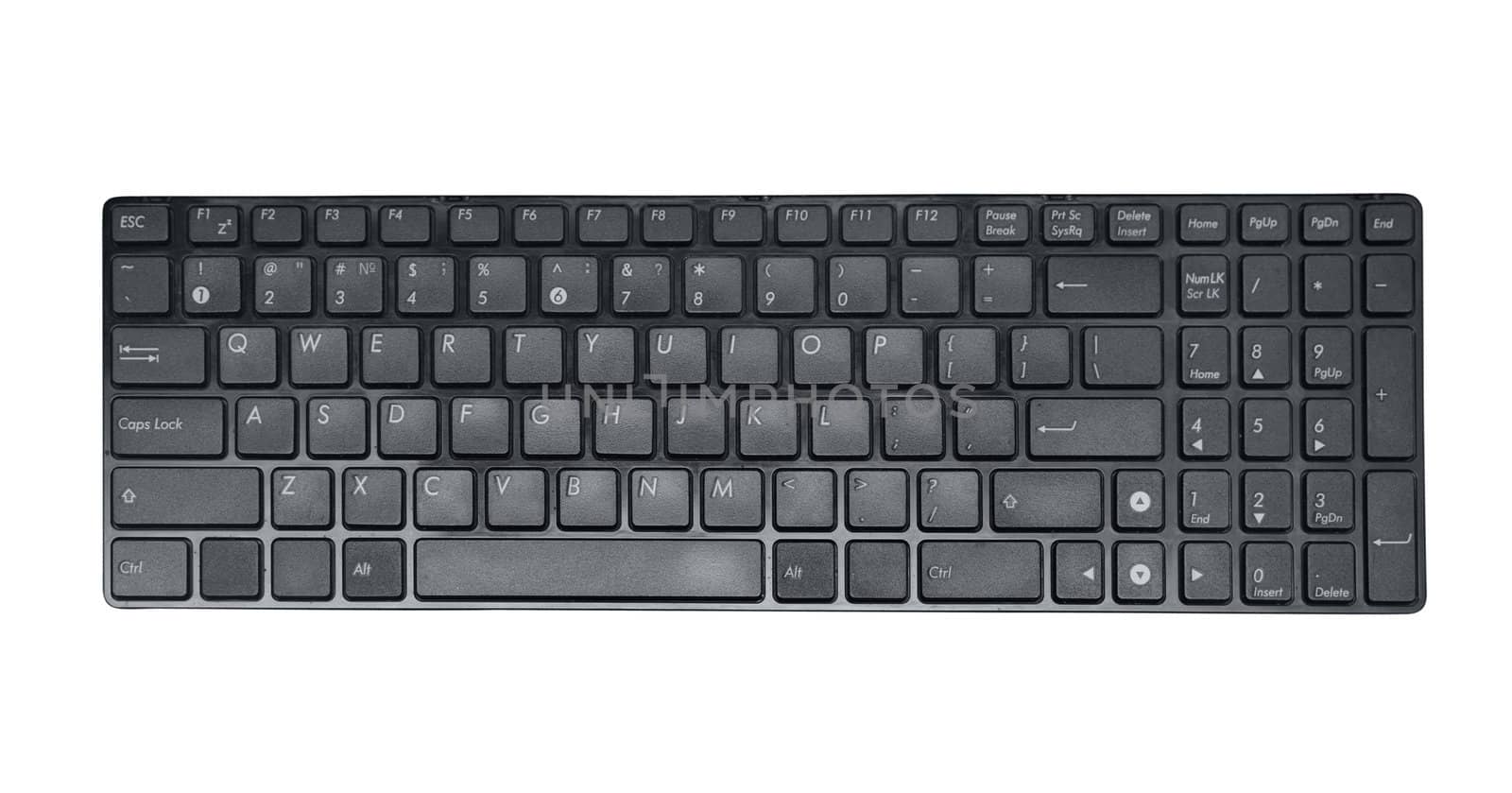 laptop keyboard on a white background