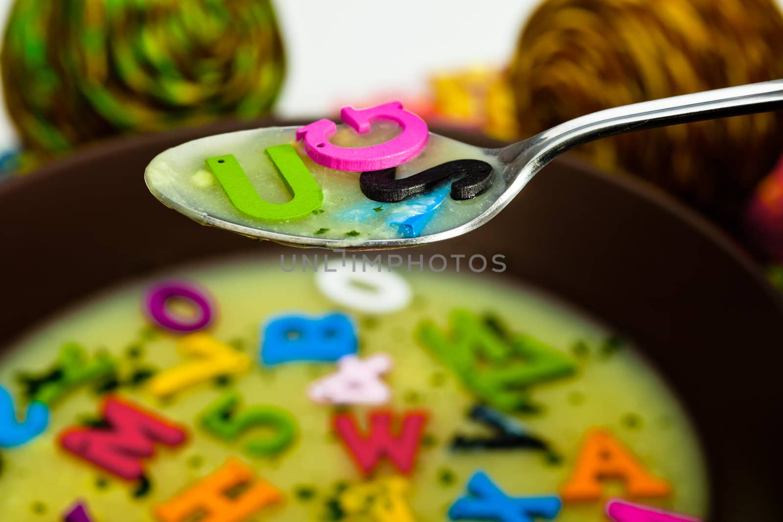 A hot- alphabet soup dish