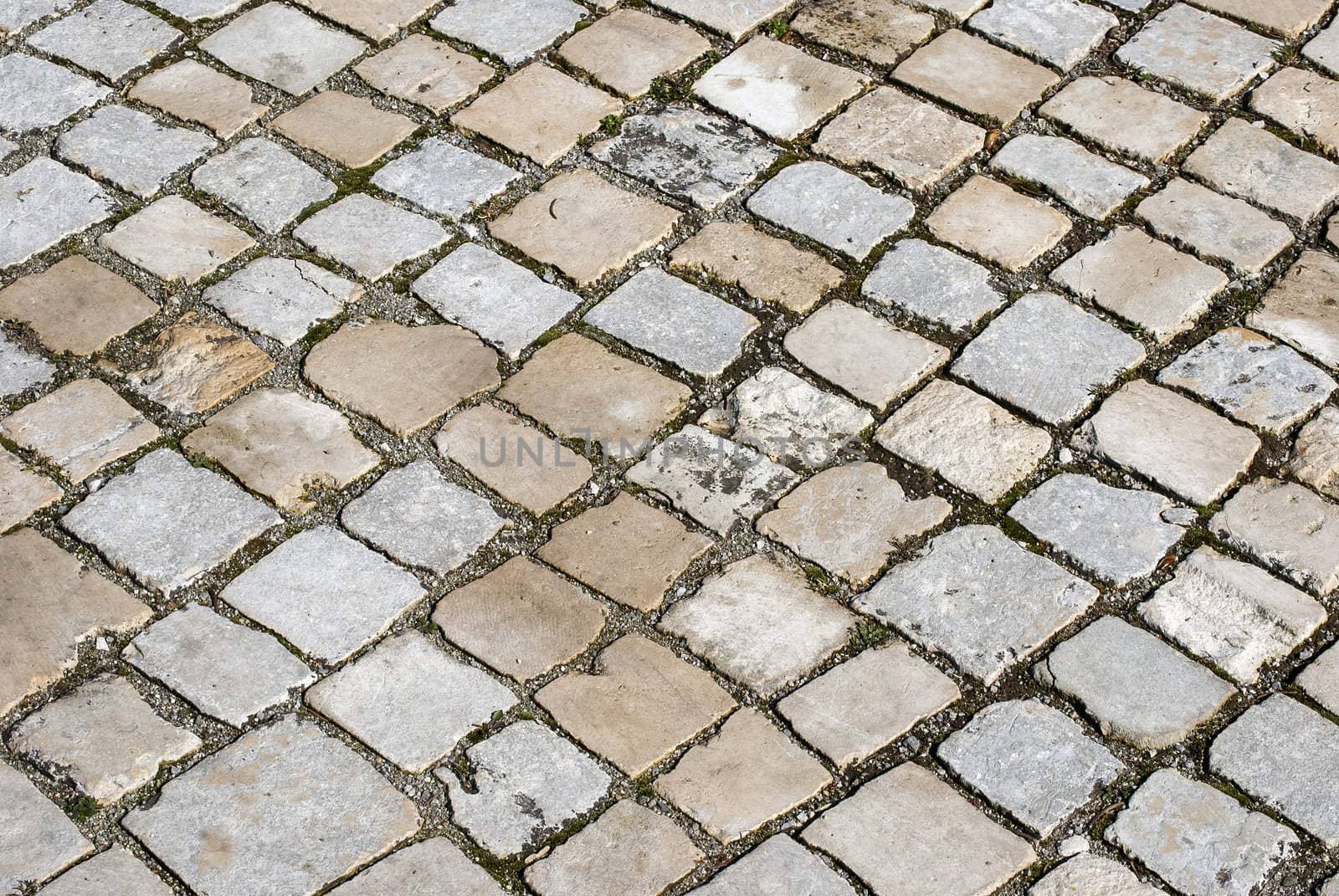 Paved park alley closeup by varbenov