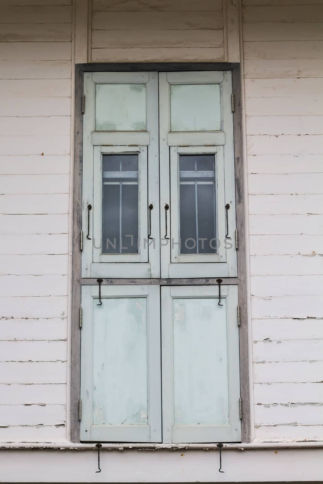 vintage windows in old house Thailand