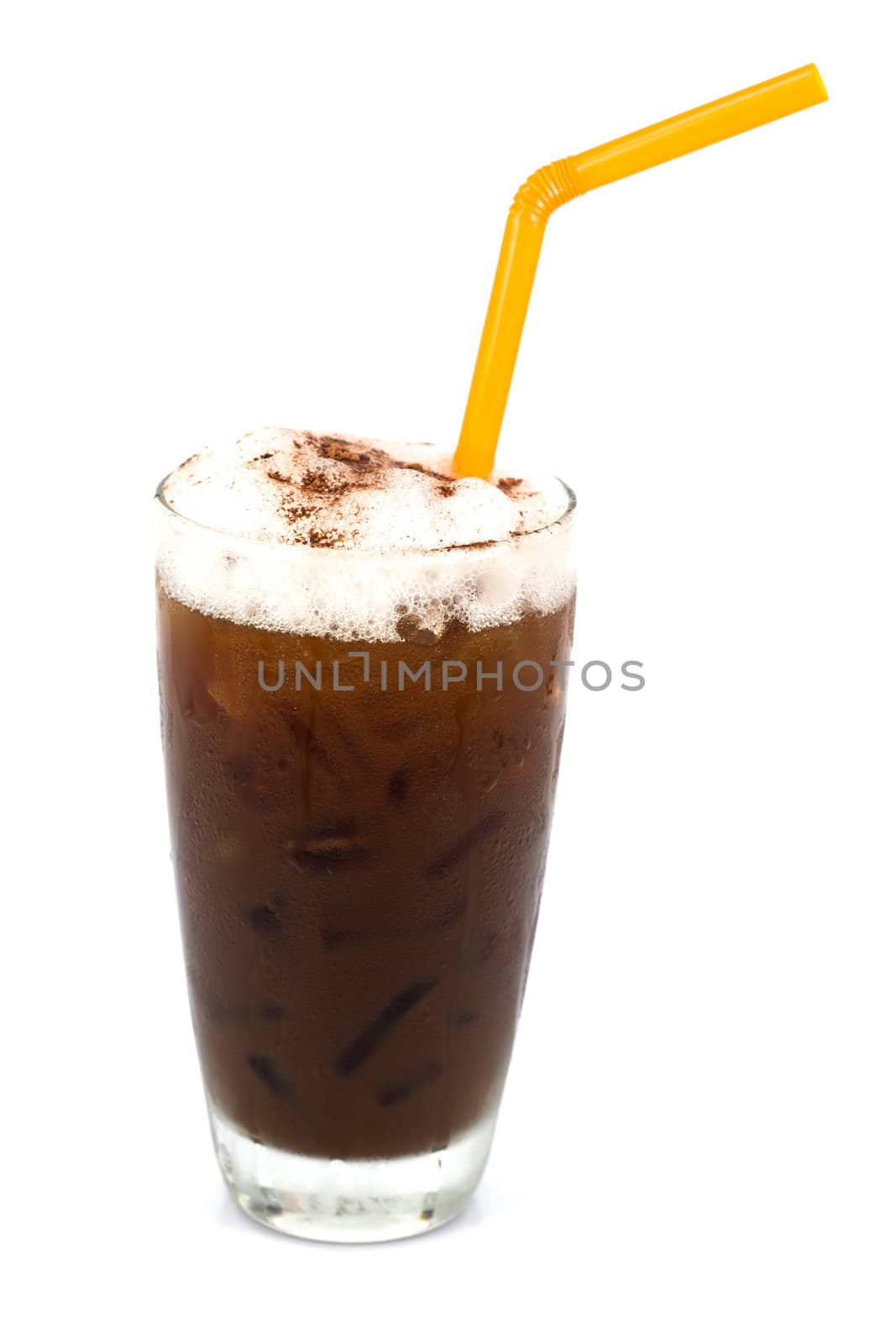 ice coffee on white background