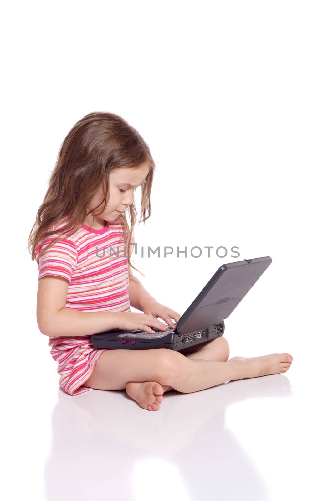 Cute girl with a laptop by Talanis