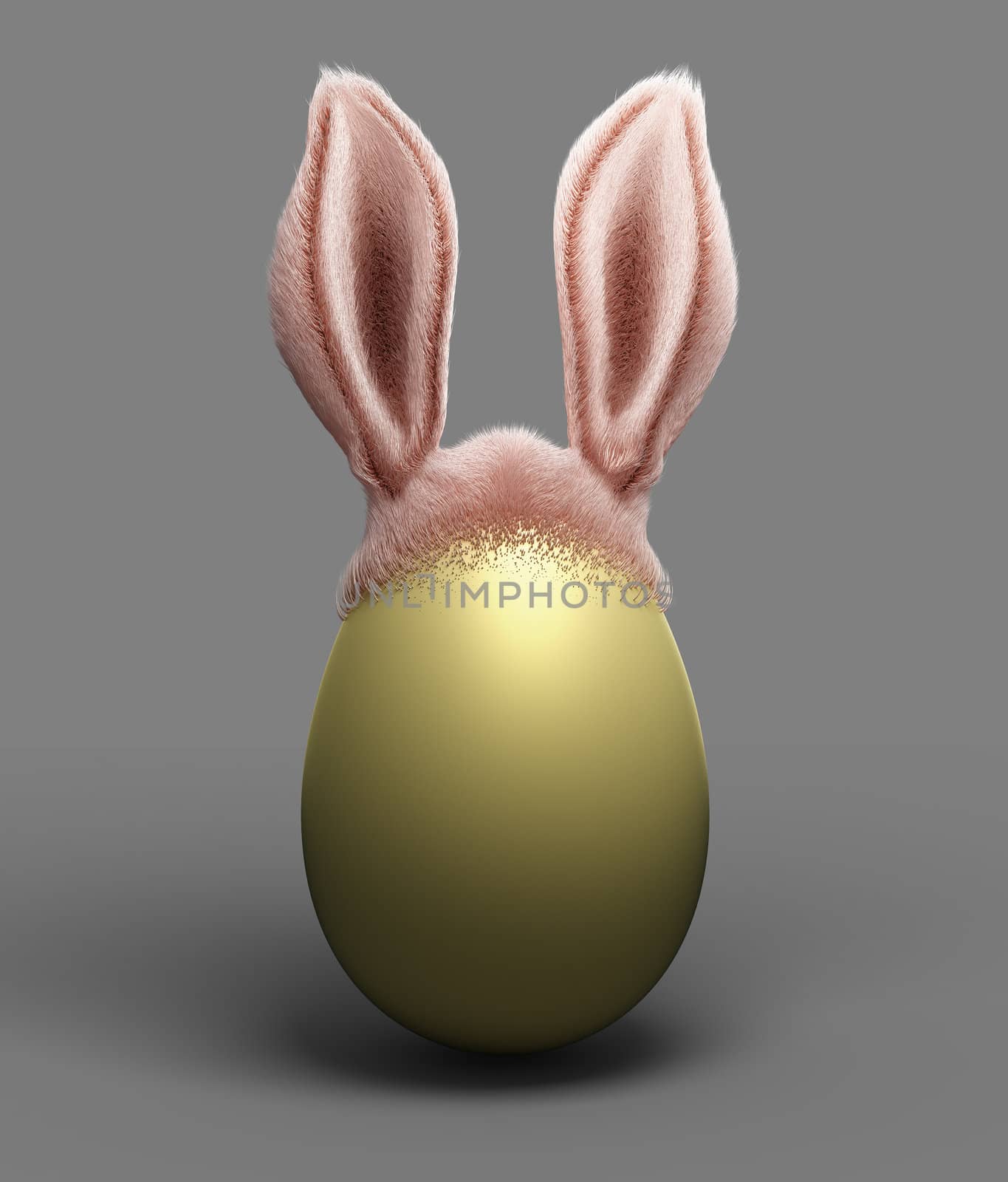 Easter holiday egg with Easter Bunny ears