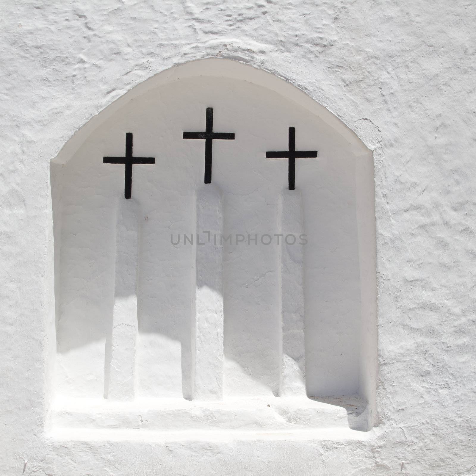 Ibiza white church in Sant Carles Peralta San Carlos mediterranean architecture