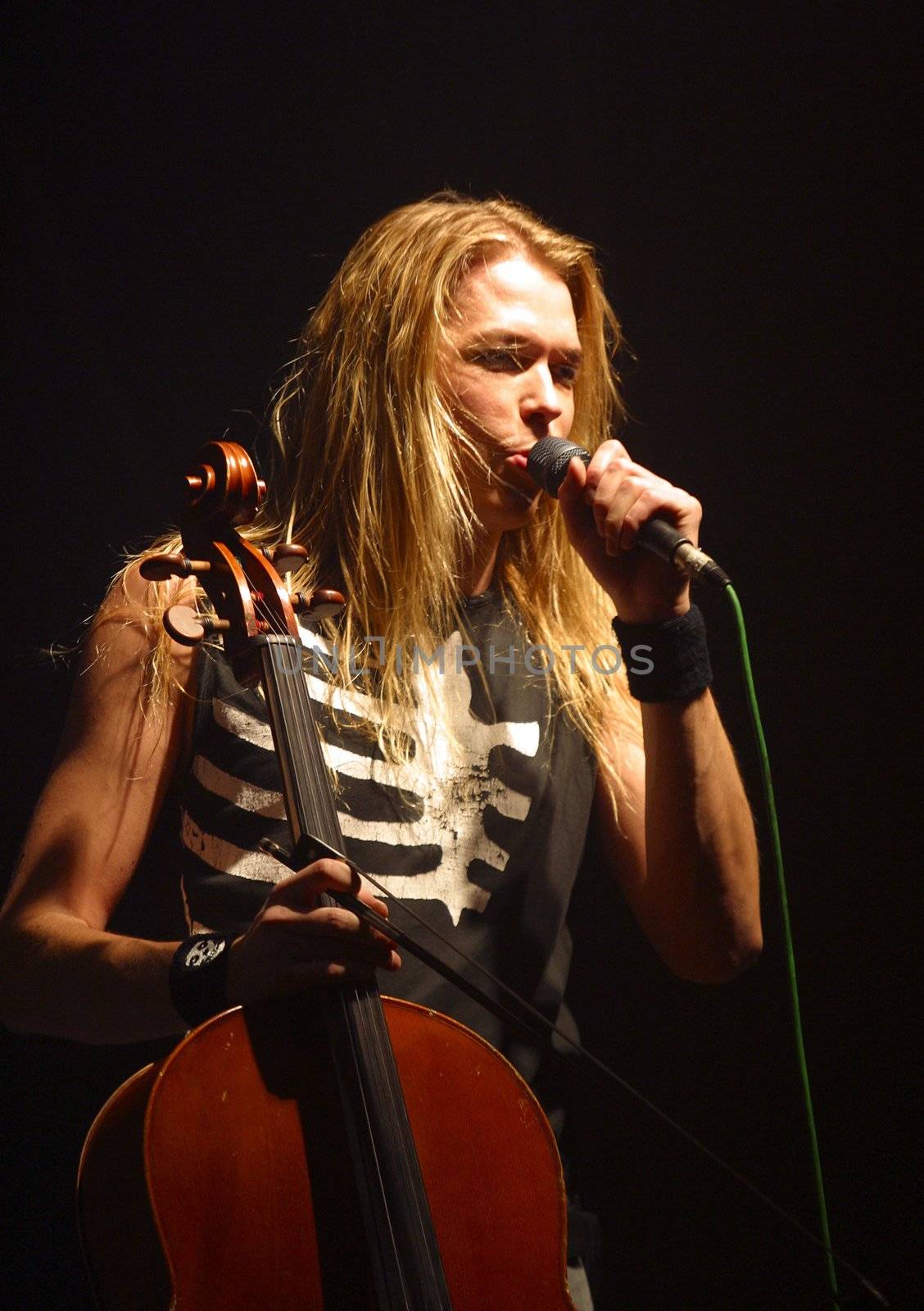 Concert of cult Finnish group "Apocalyptica" Eicca Toppinen