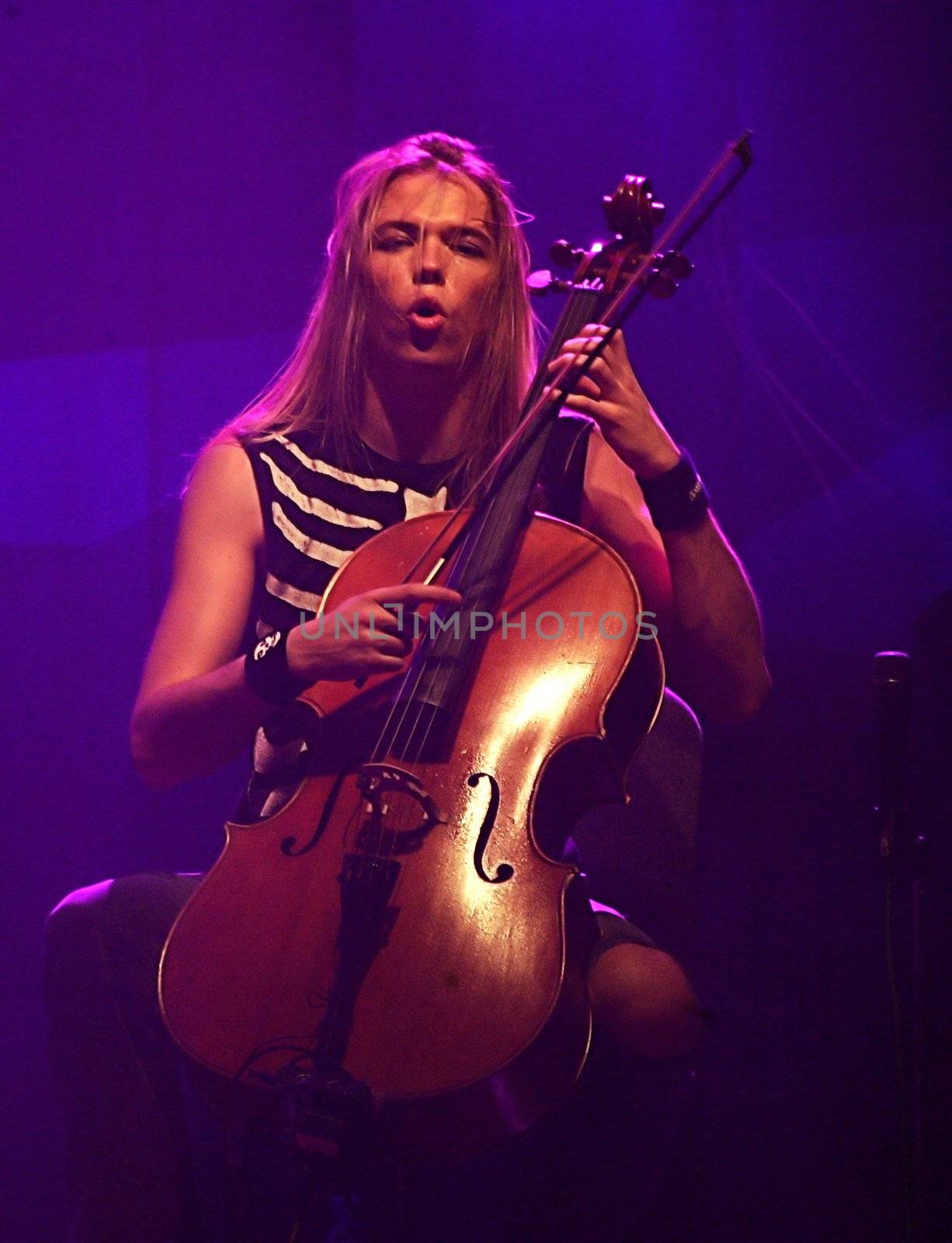 Concert of cult Finnish group "Apocalyptica" Eicca Toppinen