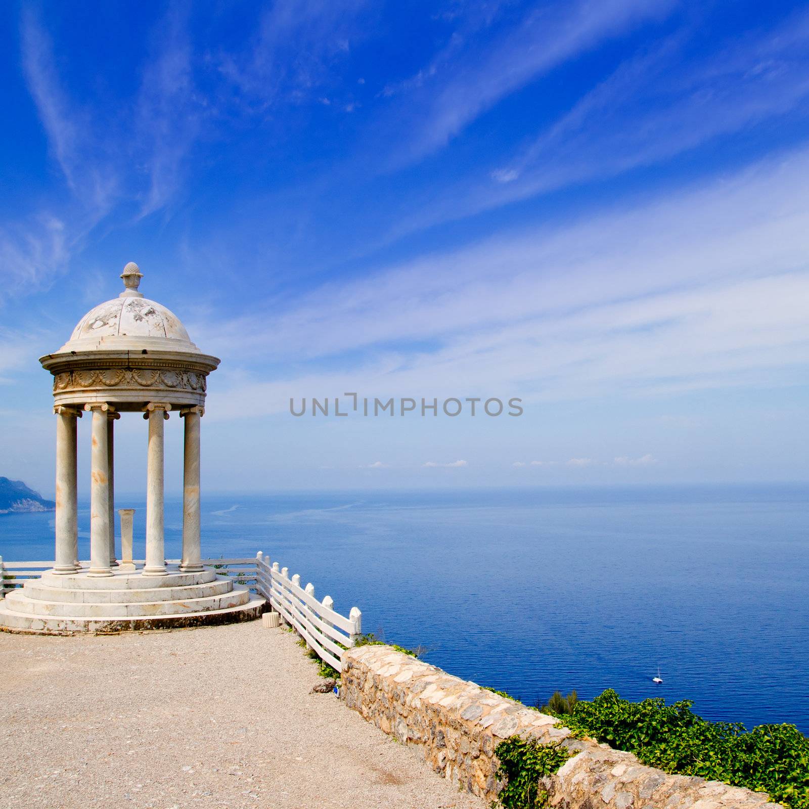 es Galliner mirador in Son Marroig over Mediterranean Majorca sea
