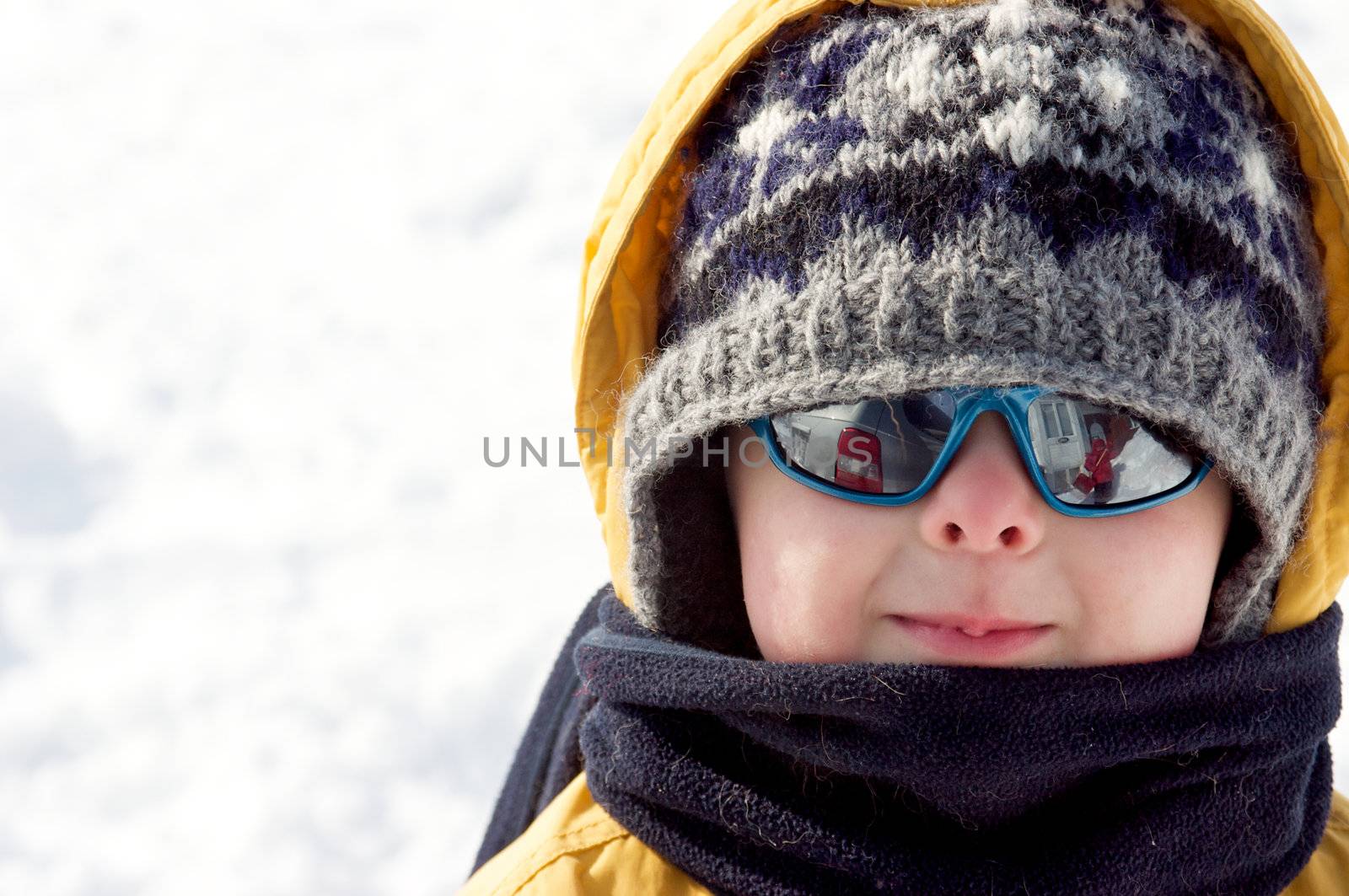 Boy in the snow by Talanis