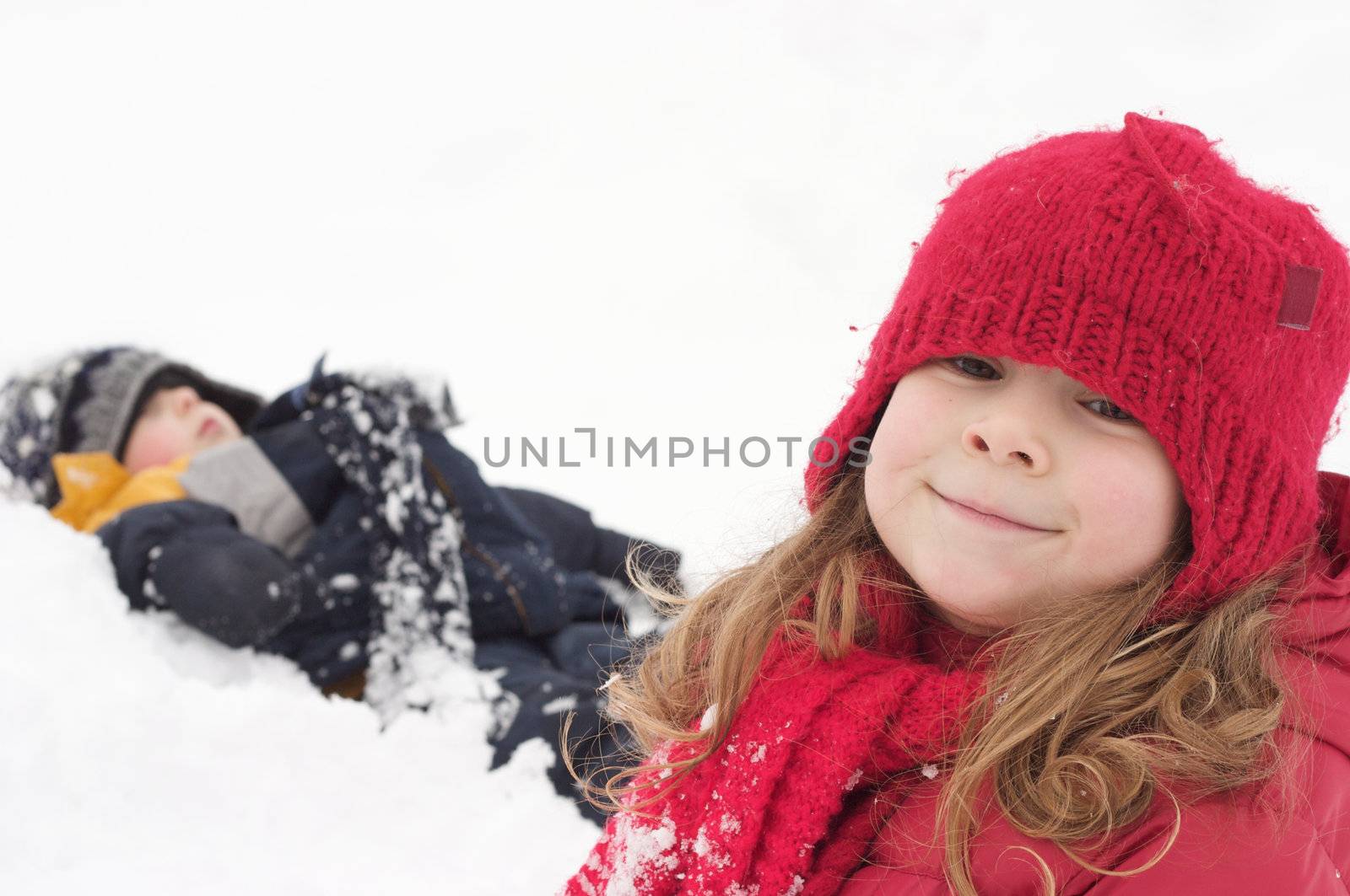 Kids in the snow by Talanis