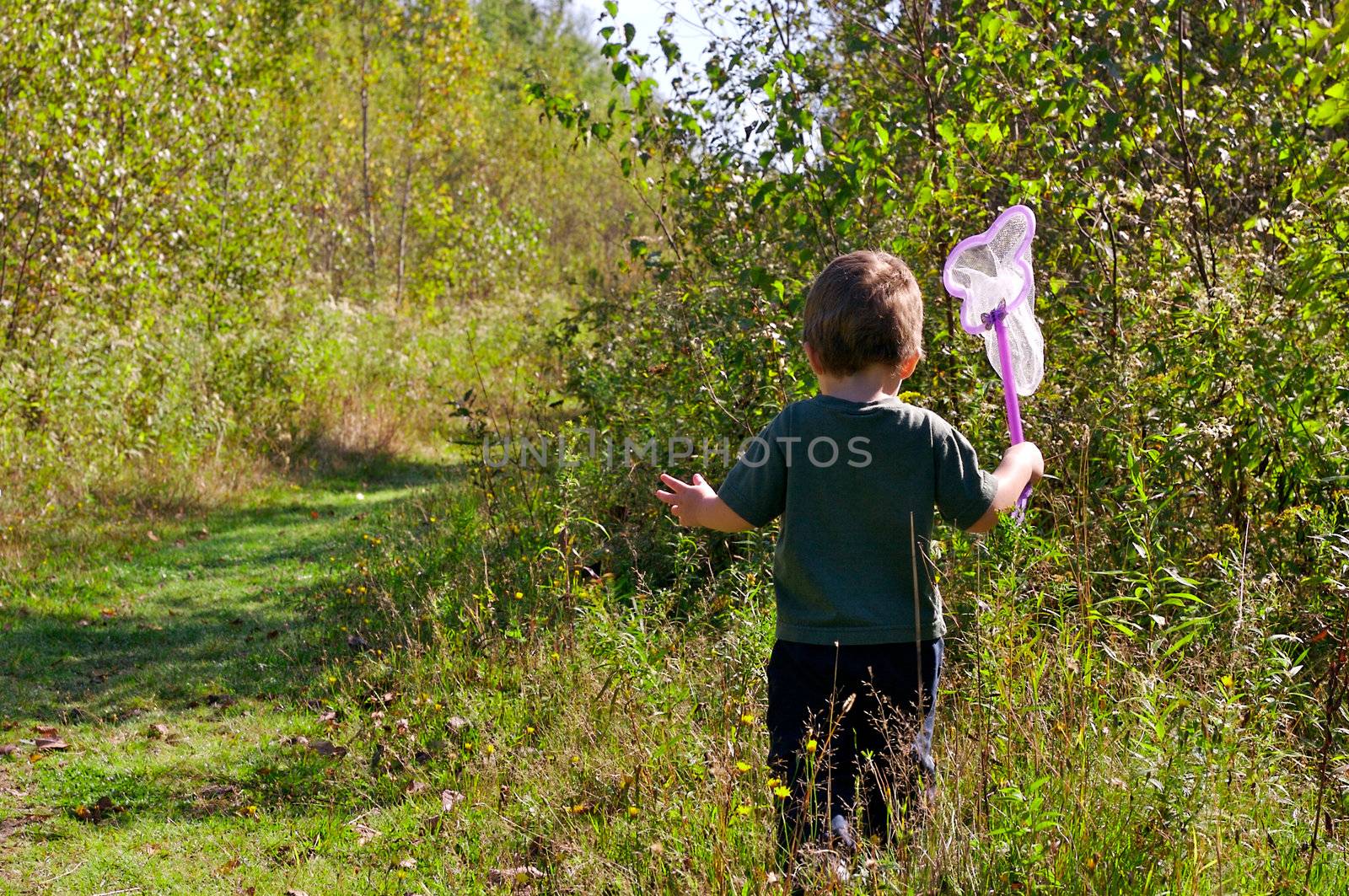 Girl hunting butterflies by Talanis