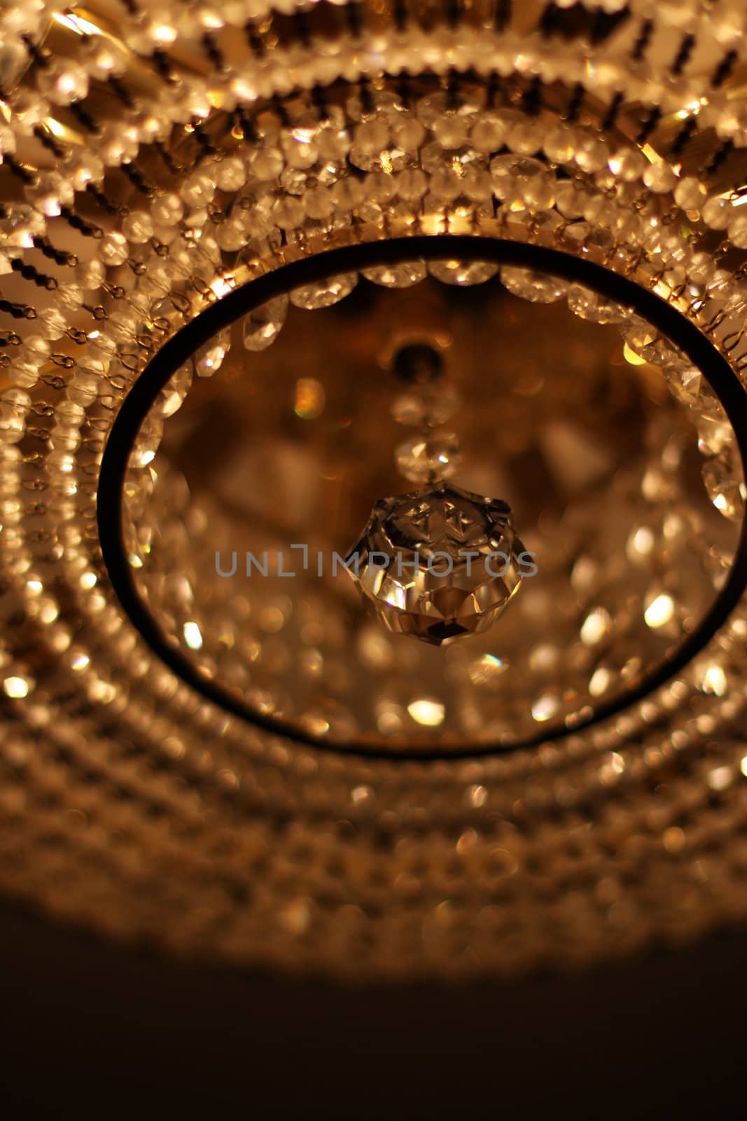 Close up of a big Chandelier.