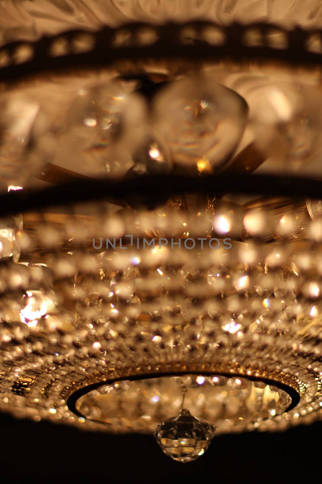 Close up of a big Chandelier.