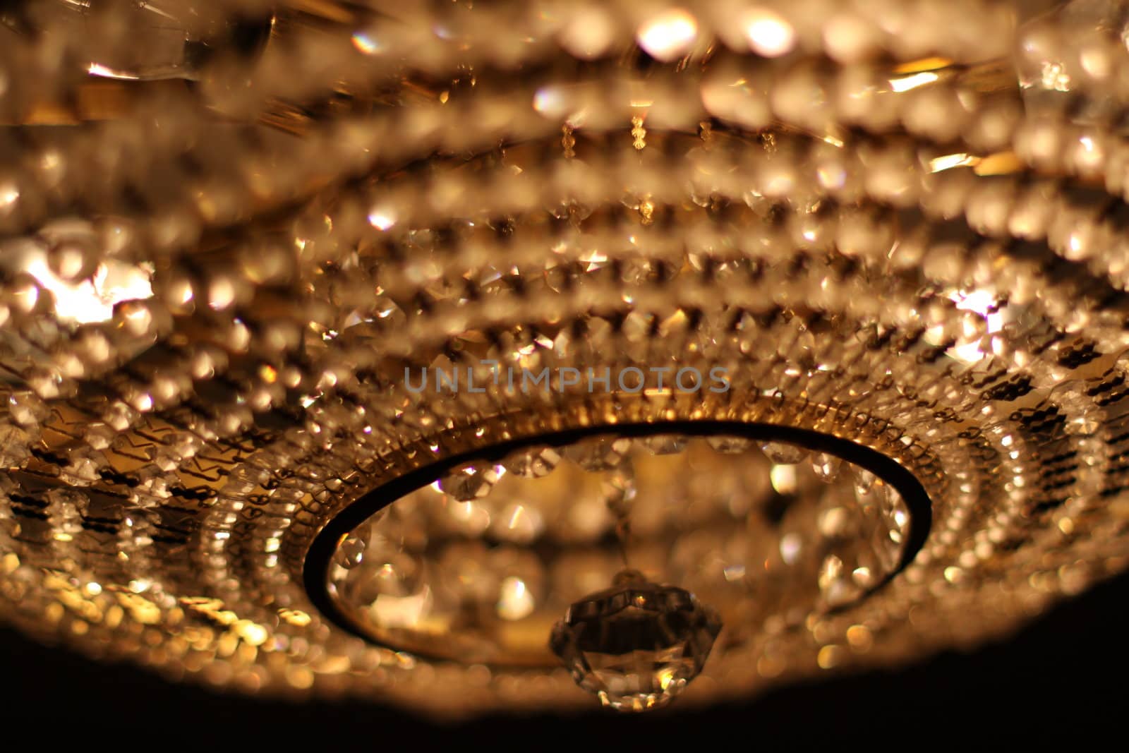 Close up of a big Chandelier.