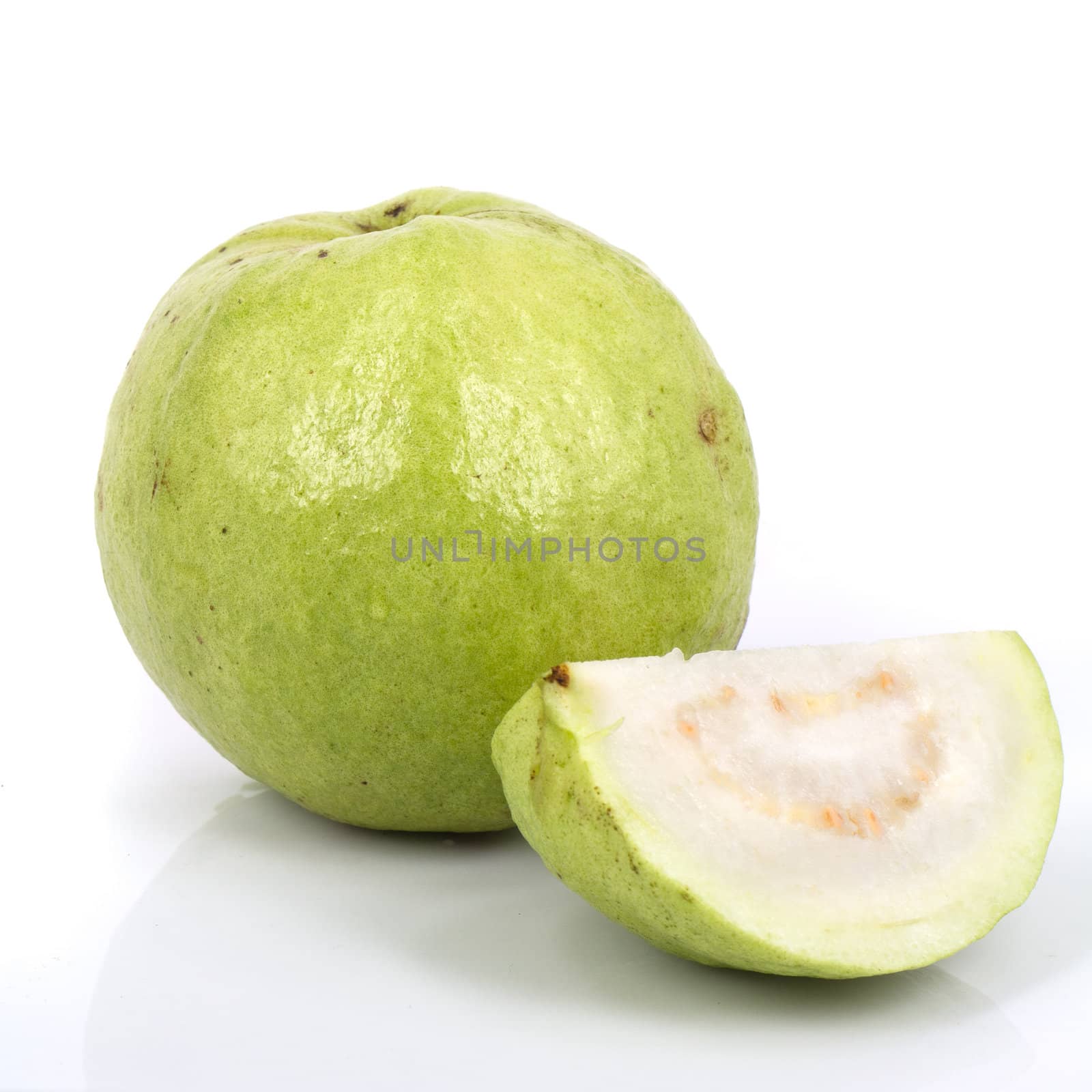 Guavas on  isolated white background