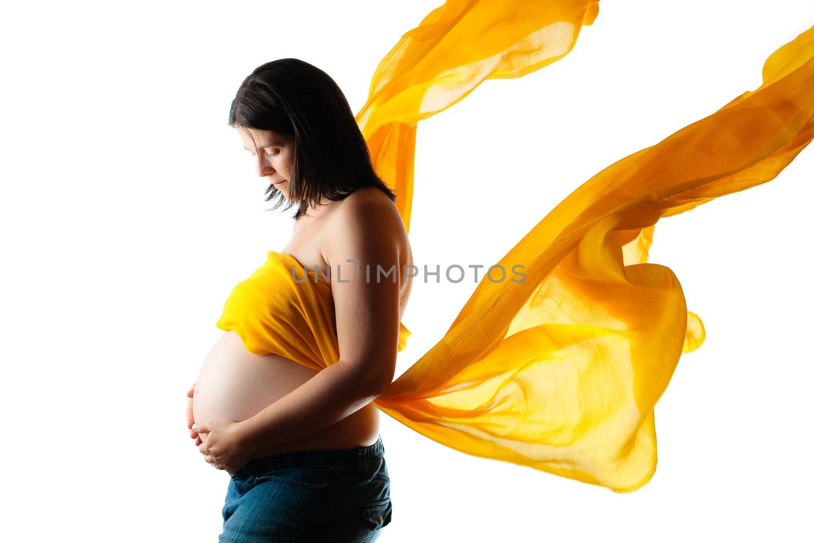 Pregnant woman in studio by Talanis