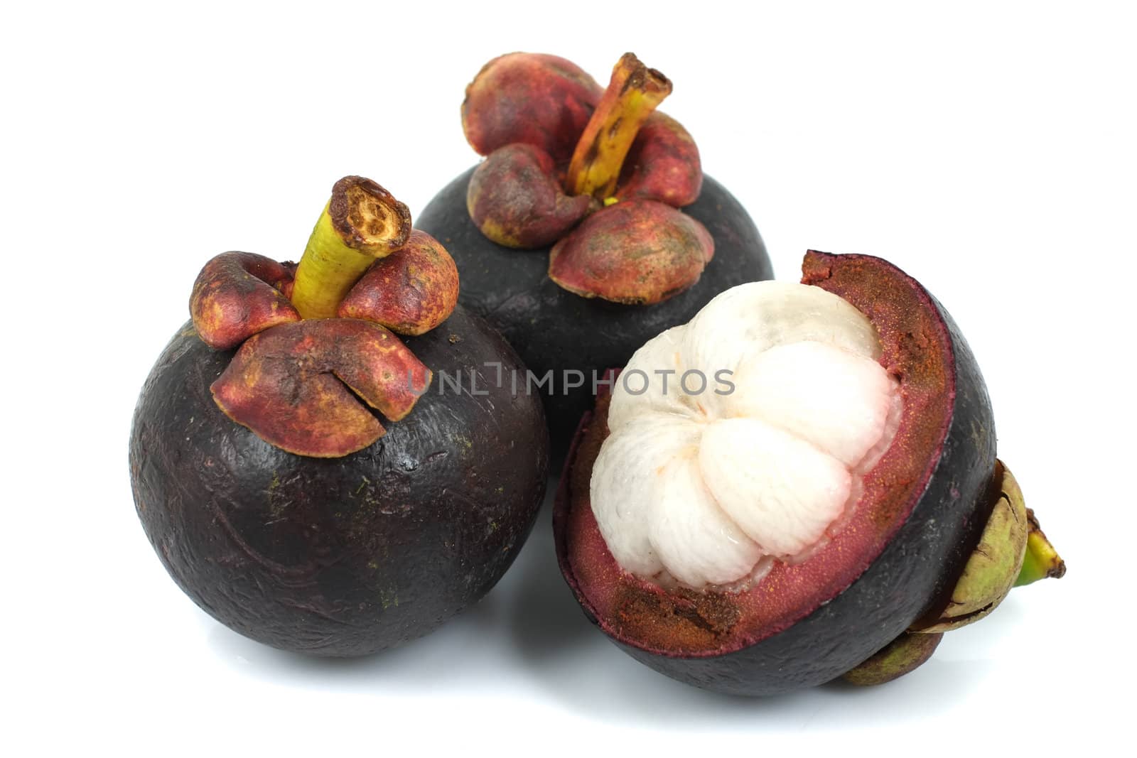 Mangosteen in white background