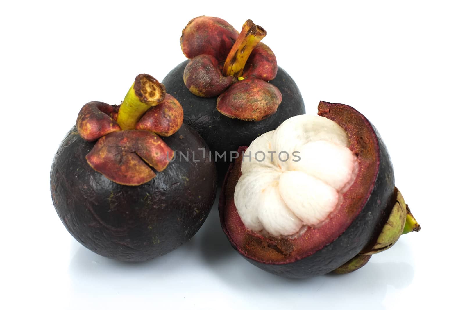 Mangosteen in white background