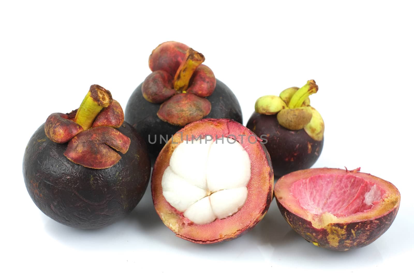 Mangosteen in white background